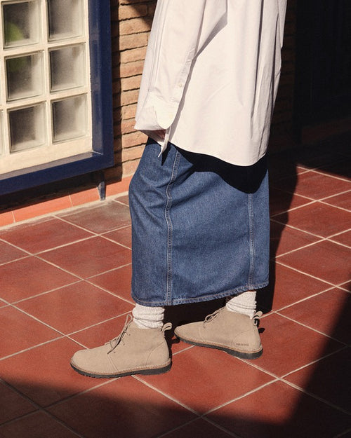 Uppsala Mid Taupe Suede Leather