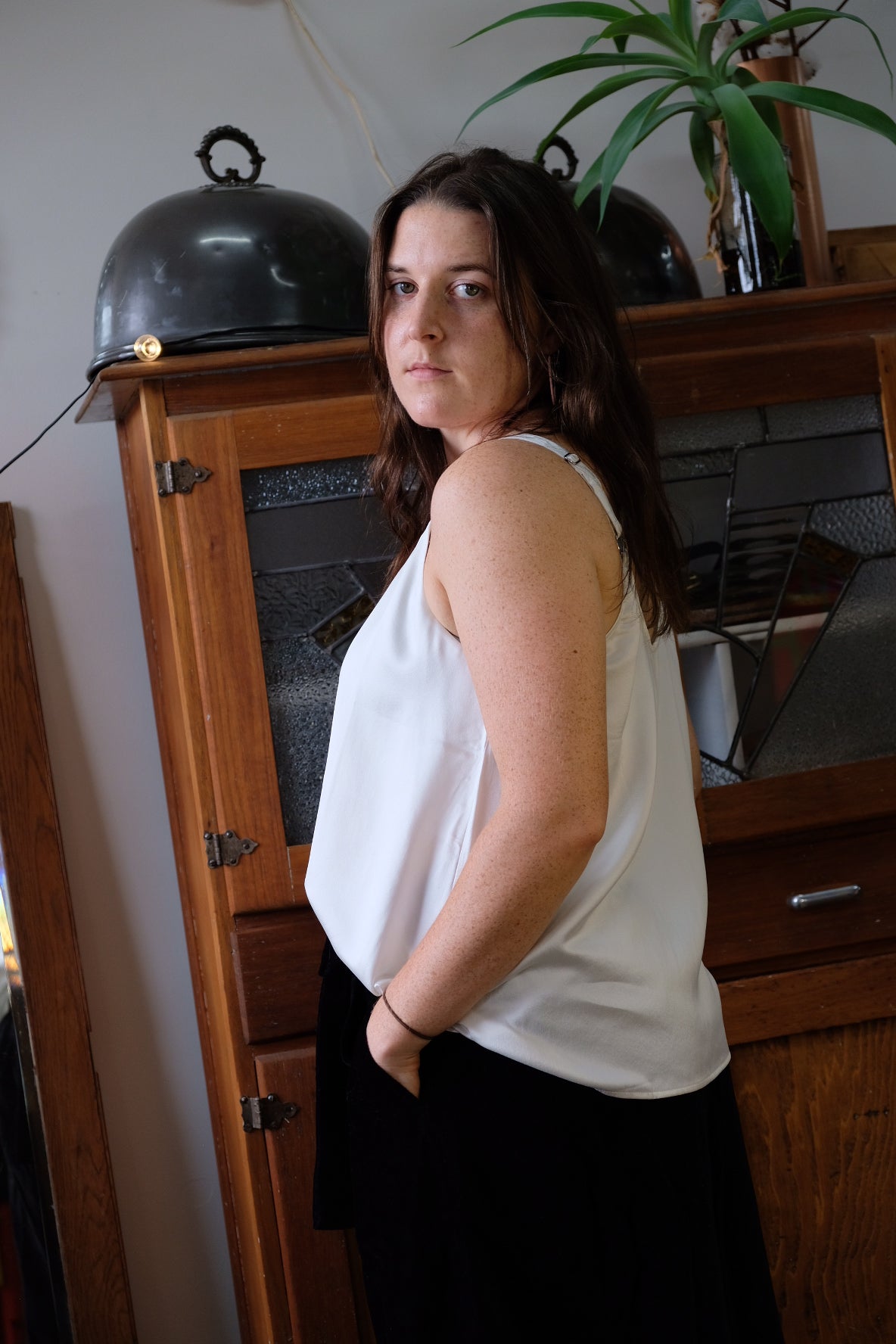 Winona Camisole - Silk Satin - Pearl