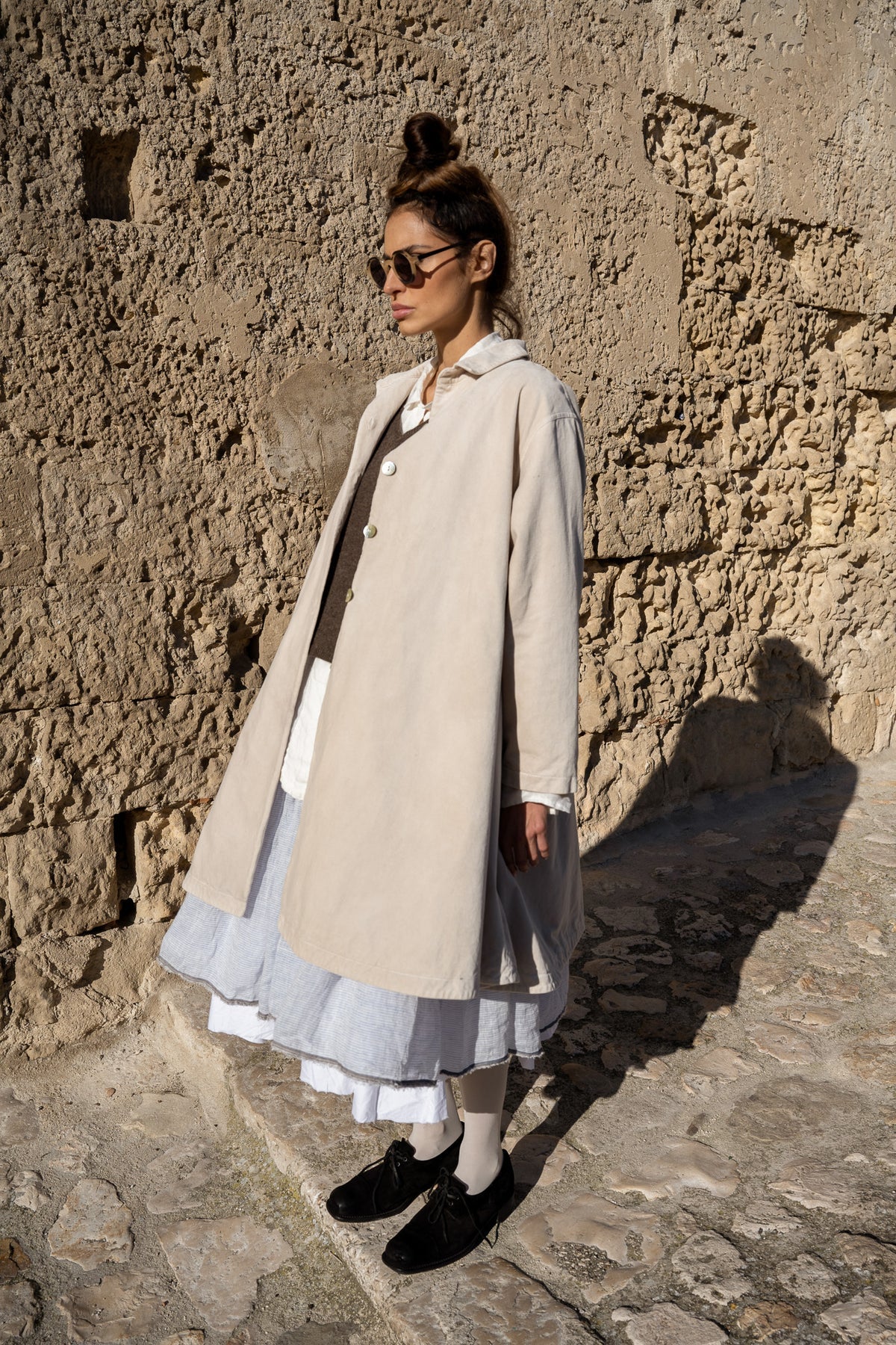 DEVILLE COAT - COTTON VELVET - Fawn