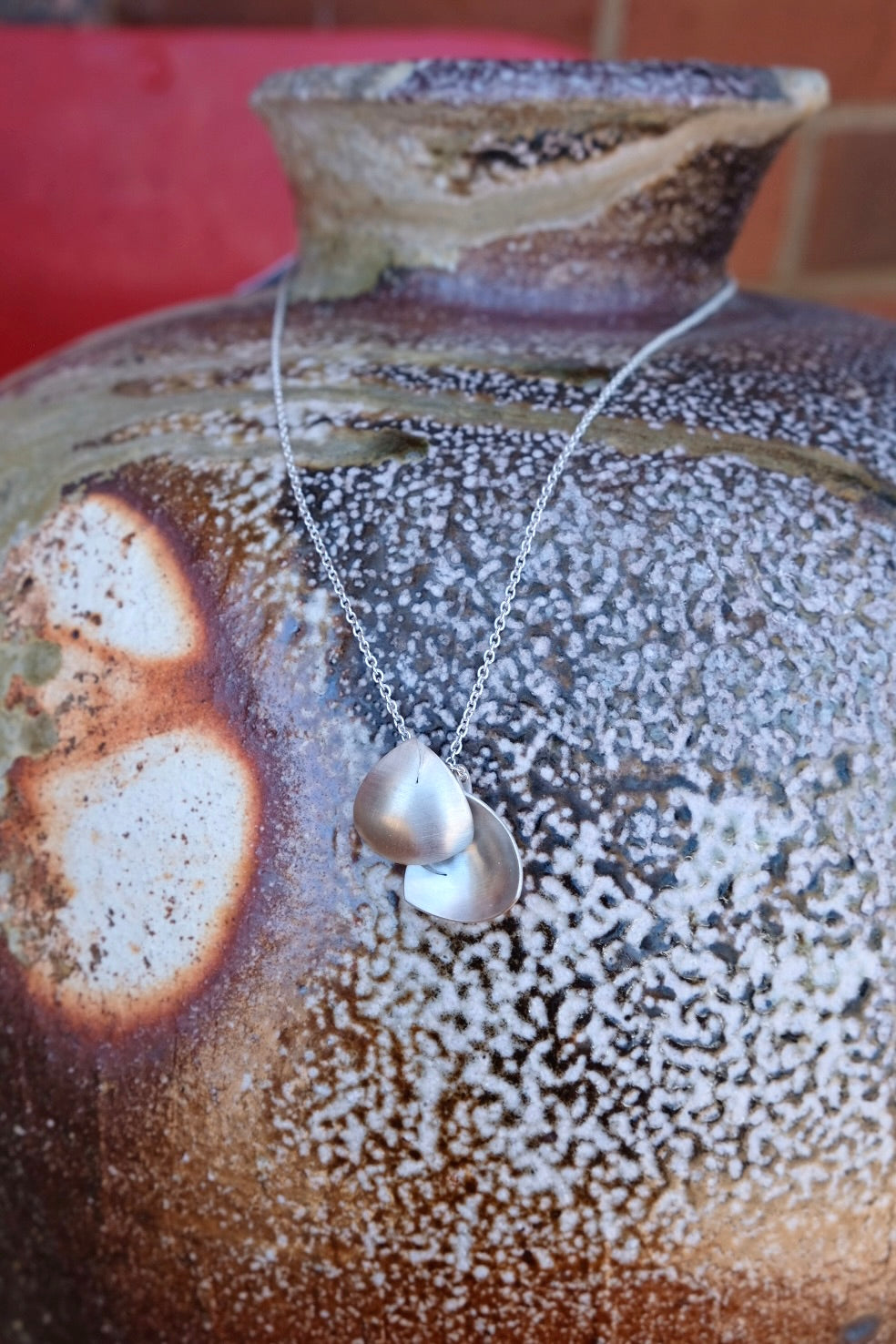 String of hearts on chain