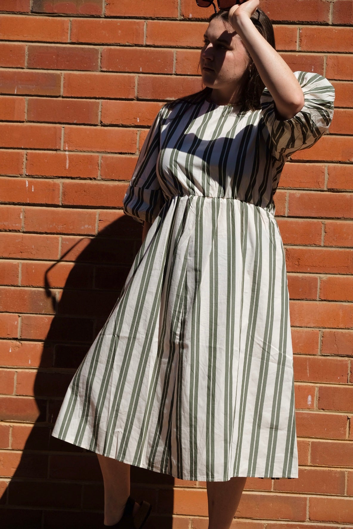 JOAN DRESS - Forest Stripe