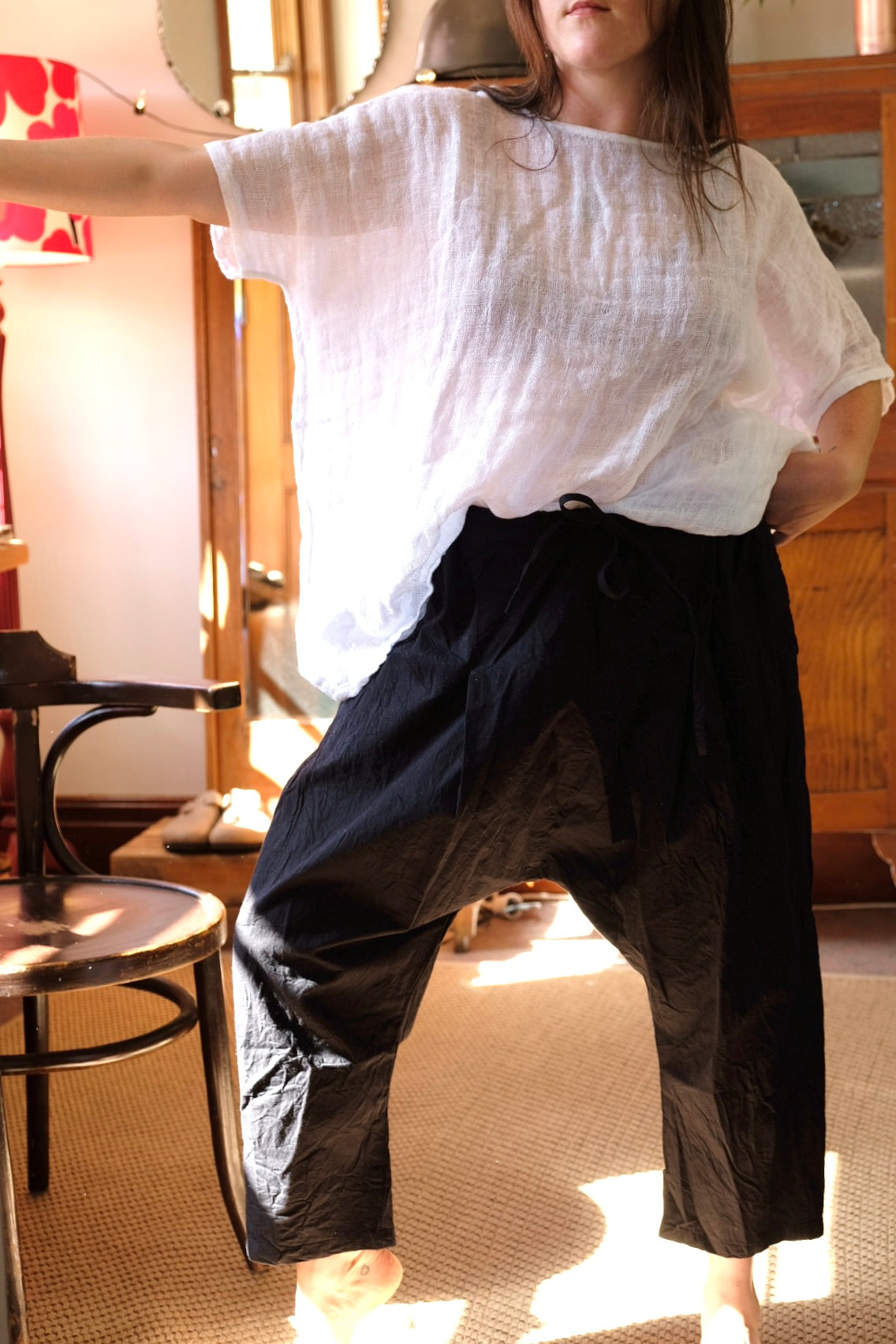 UMA PANT - COTTON TWILL Black