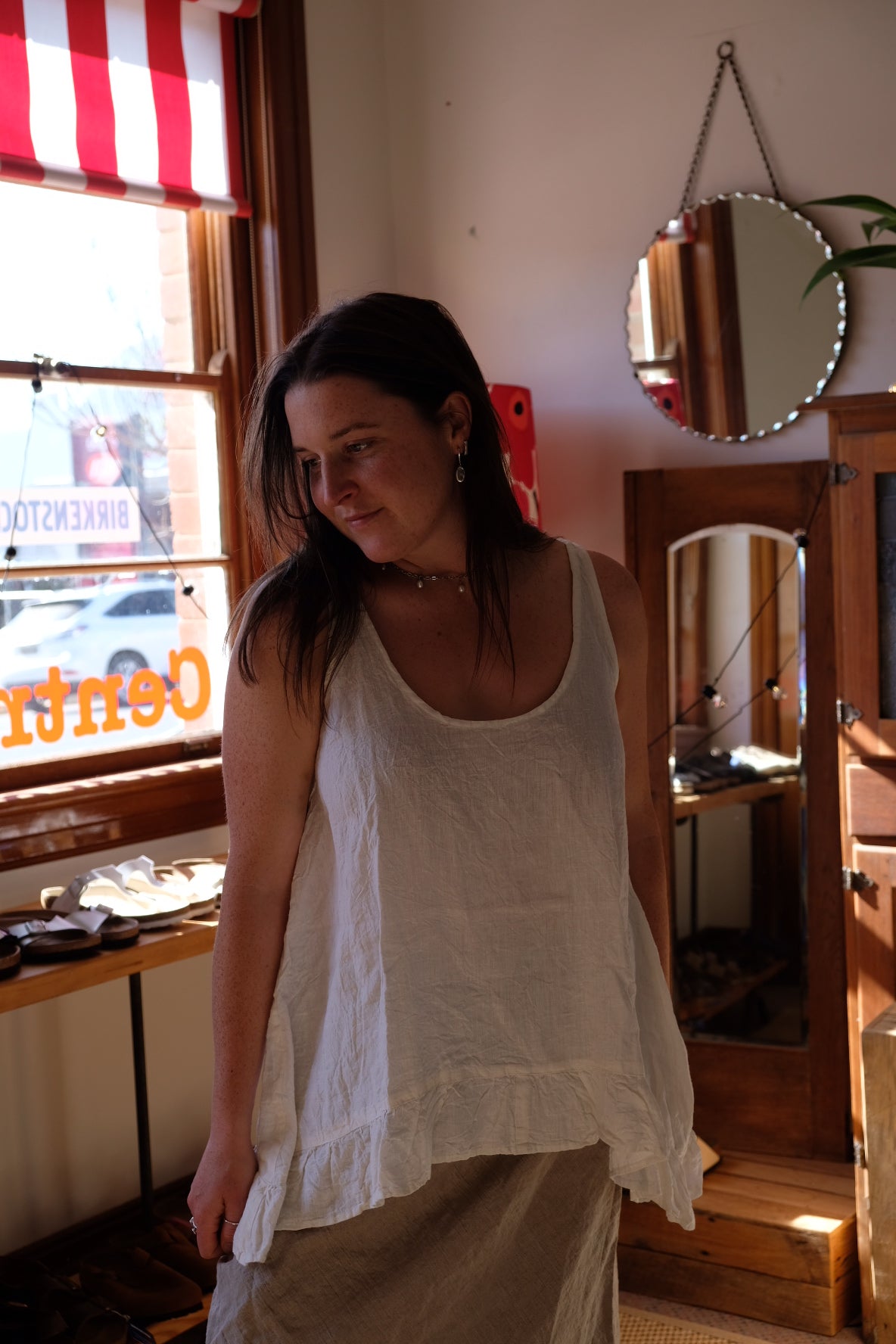 SURI CAMISOLE - LINEN - white