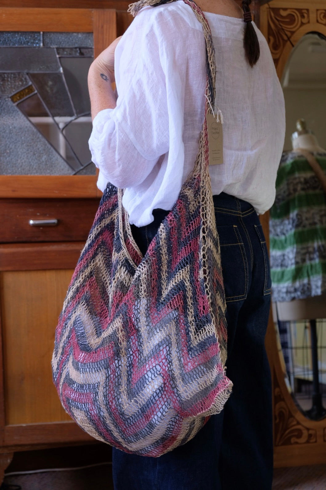 Natural fibre bilum - 00218