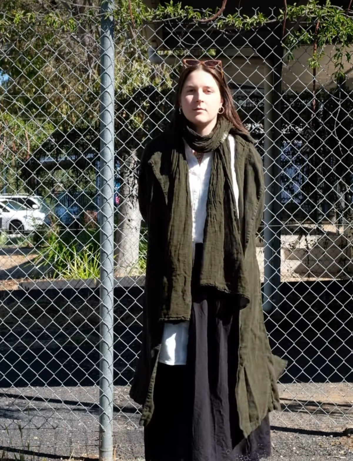 1915 Unisex Duster Jacket - Thick Linen - Seaweed