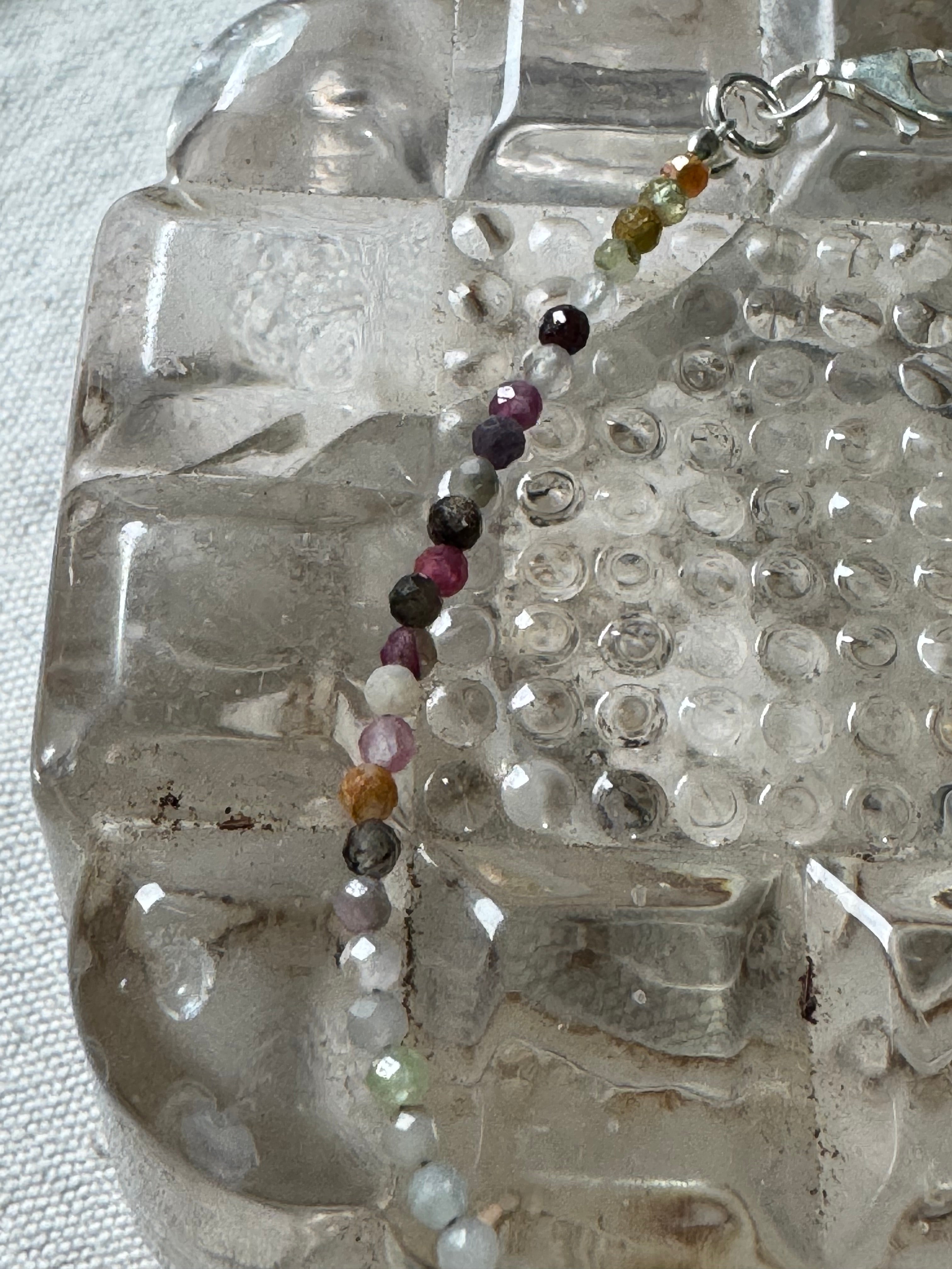 Semi-precious stones bracelet - Ruby Zoisite