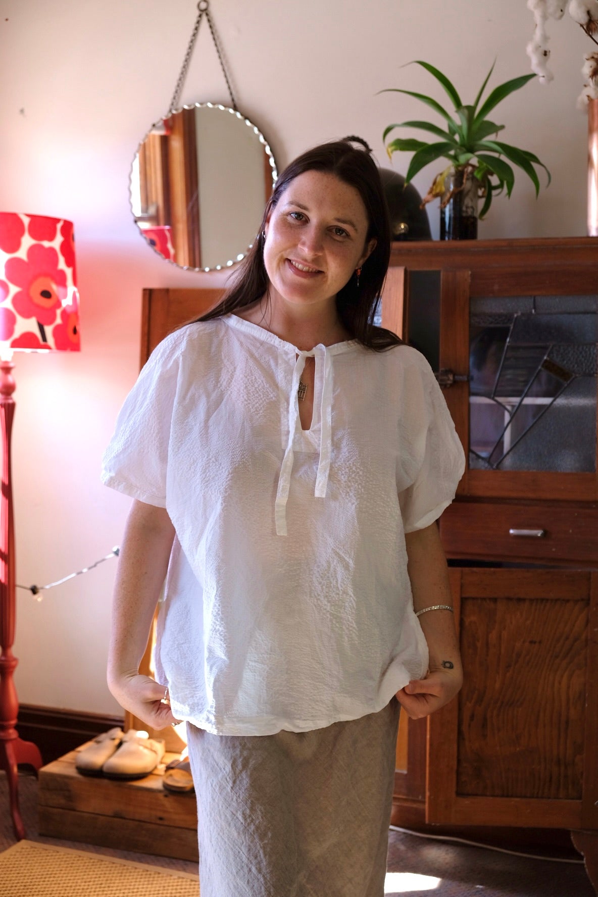 Dahlia Cotton Top - Milk