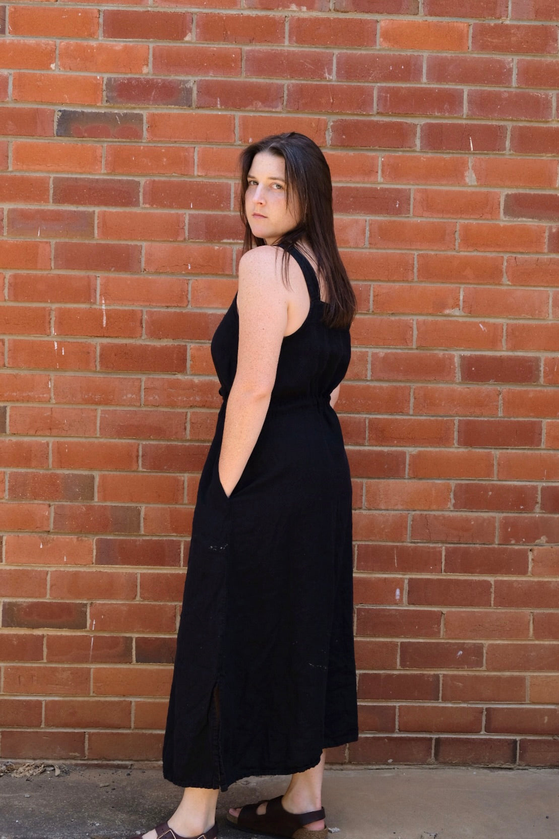Jolie Dress Linen - Black