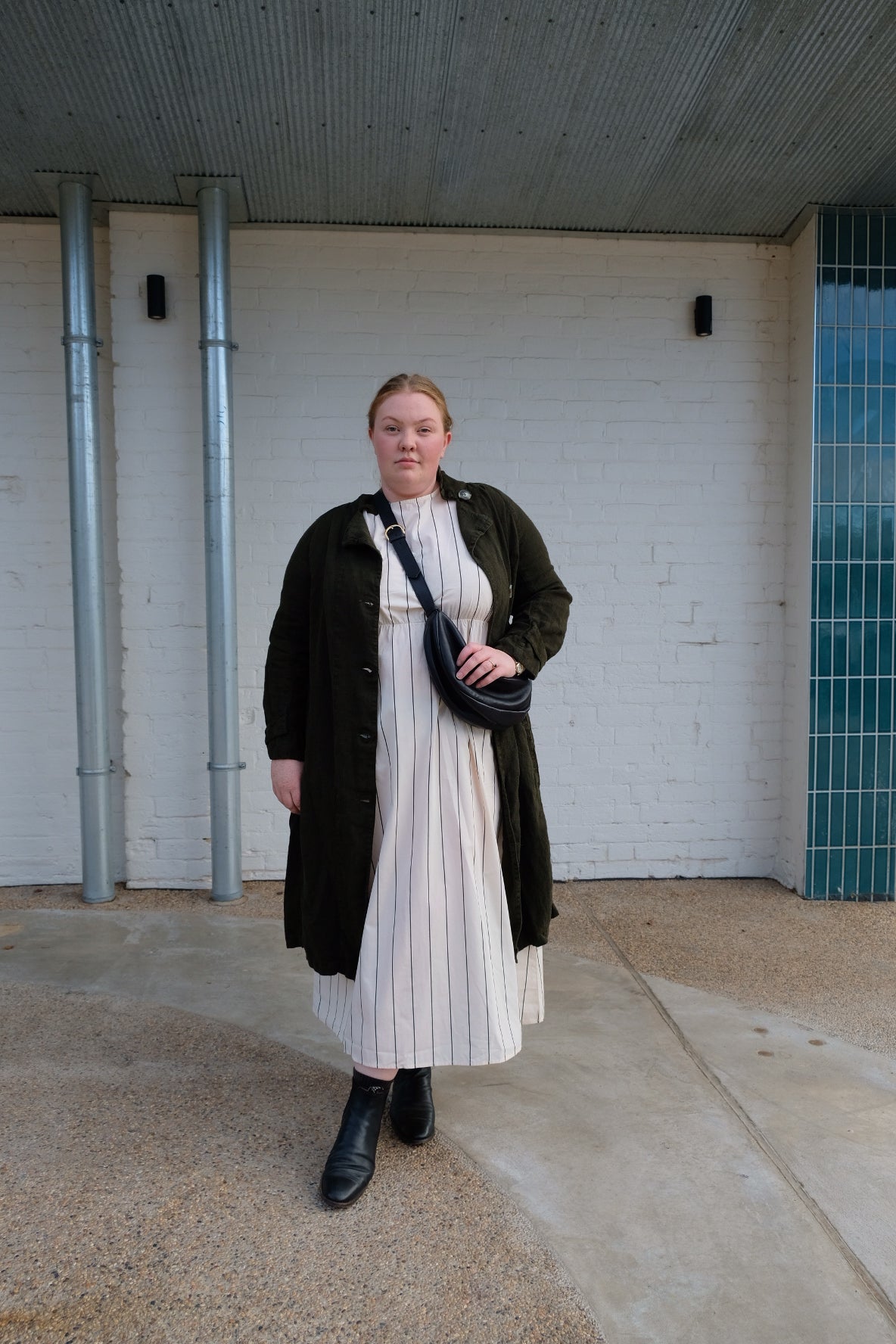 1915 Unisex Duster Jacket - Thick Linen - Seaweed