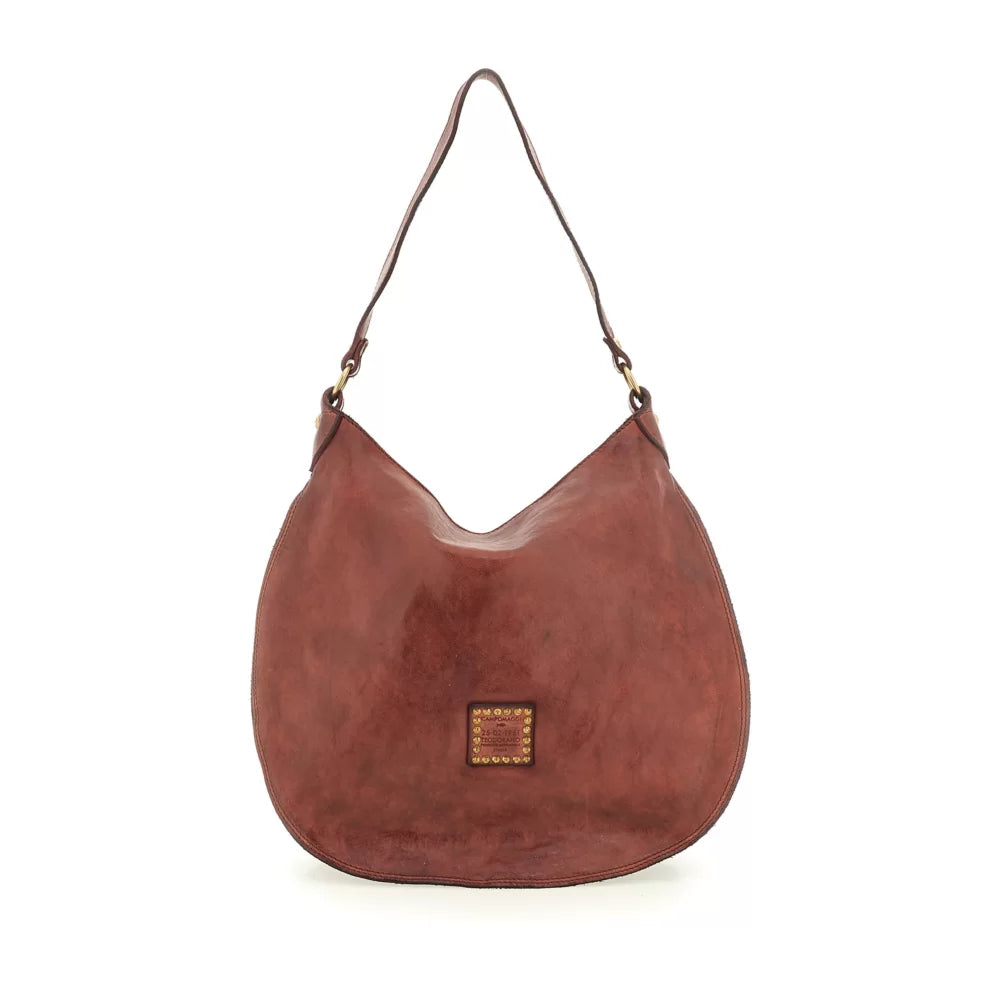 Kura Shoulder Bag with studs - Cognac