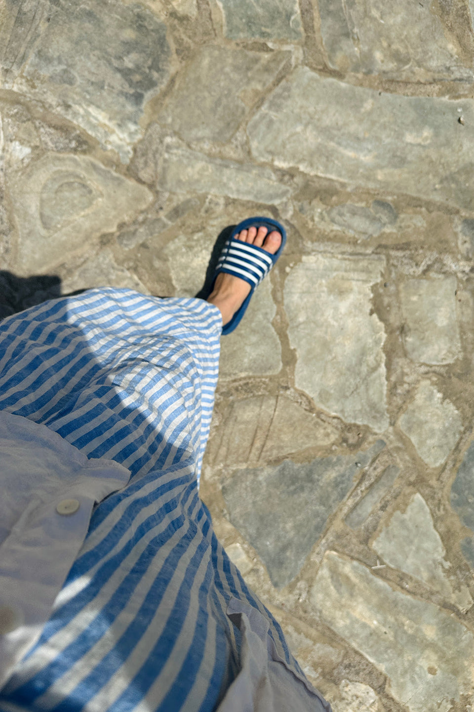 Eden Skirt - Lightweight Linen - Sea Side Stripe