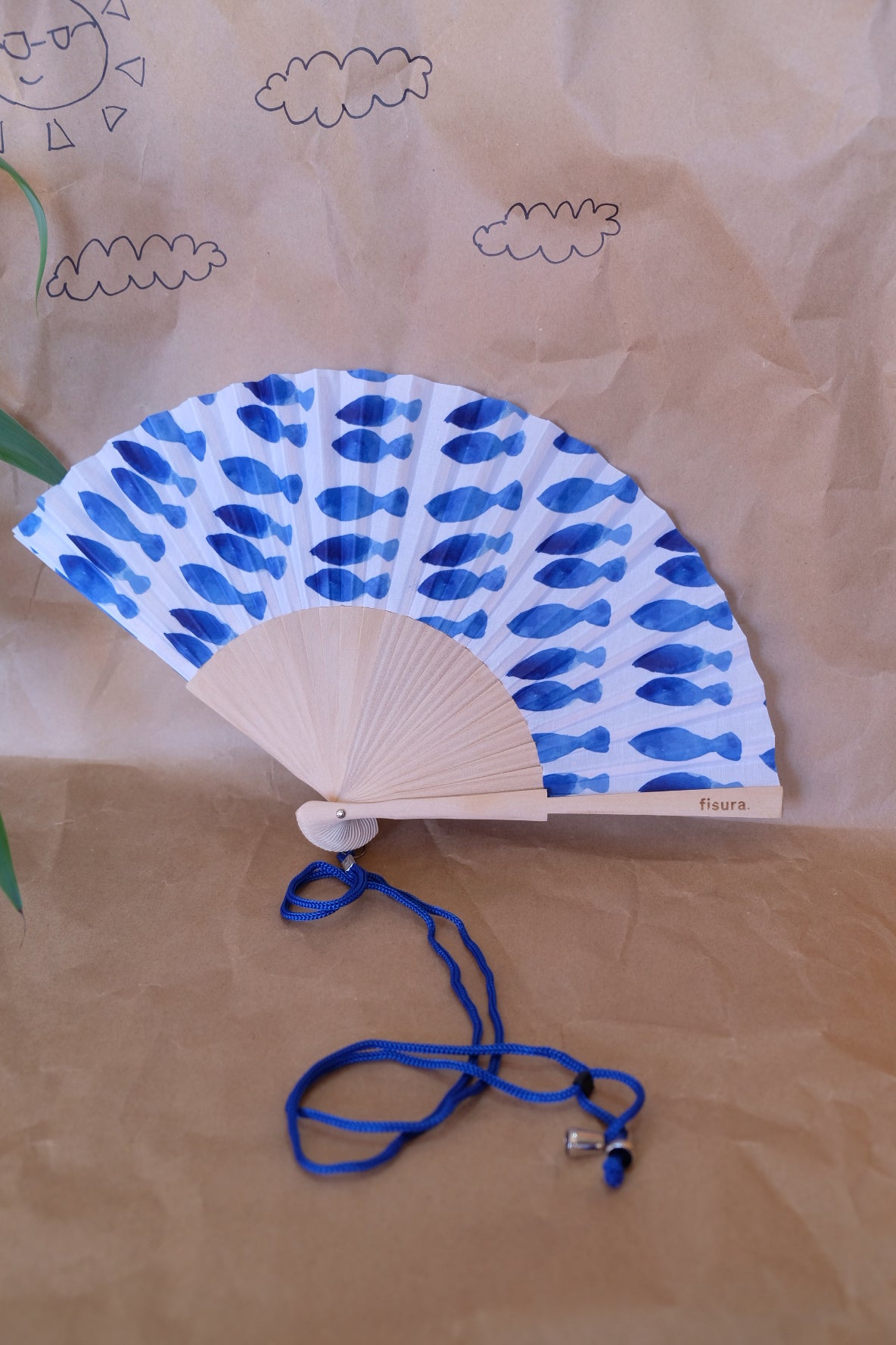 Folding Hand Fan - Fishes