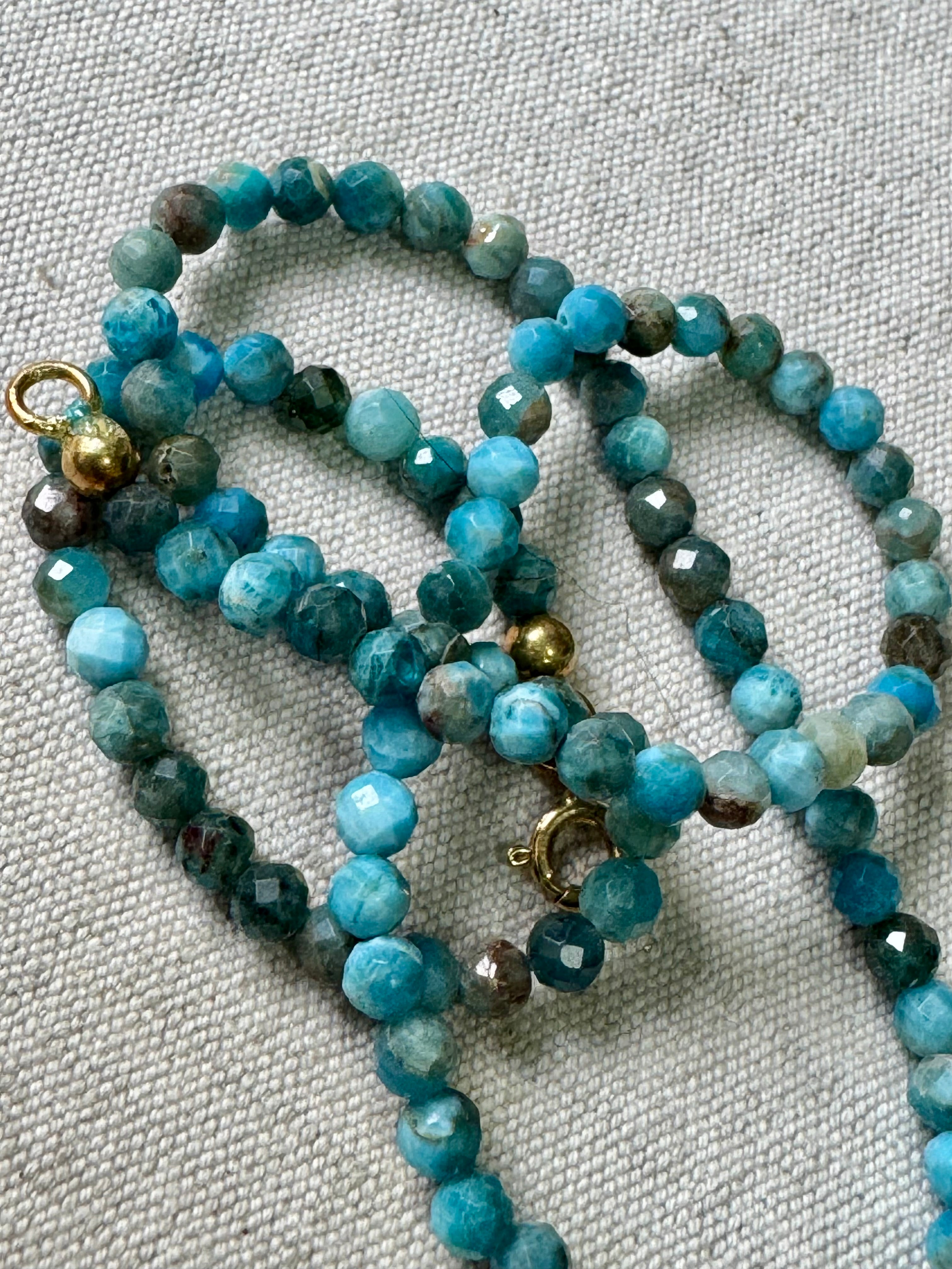 semi-precious stones necklace - large turquoise