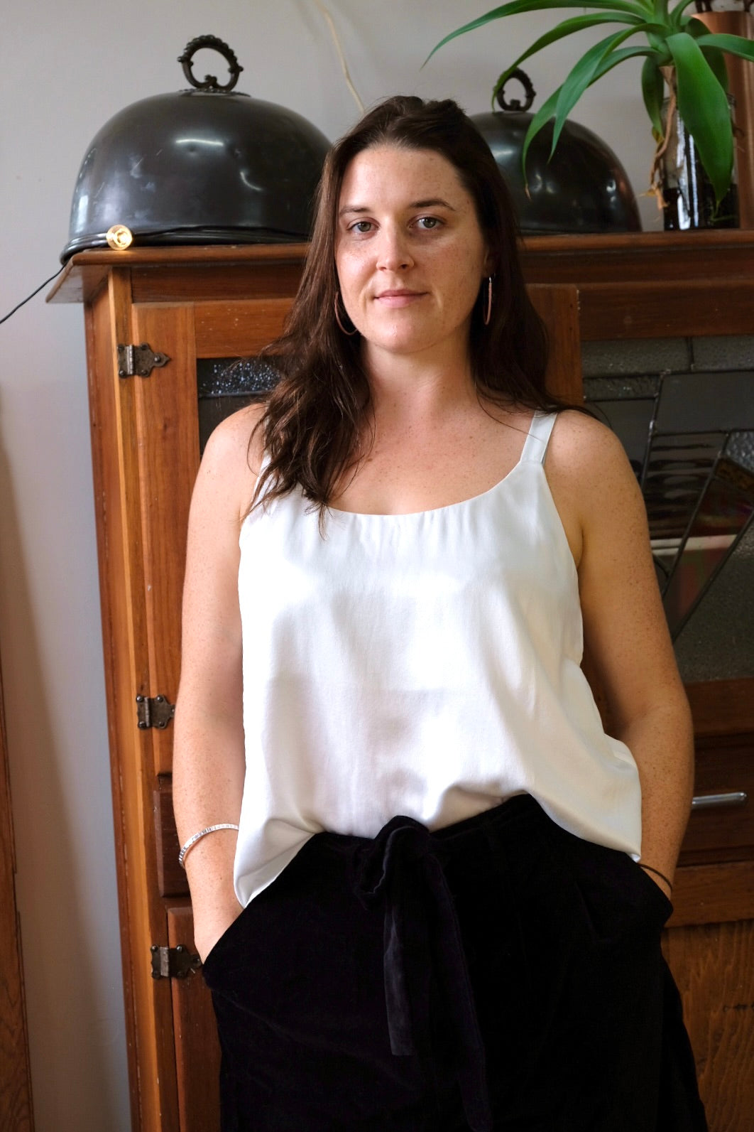 Winona Camisole - Silk Satin - Pearl