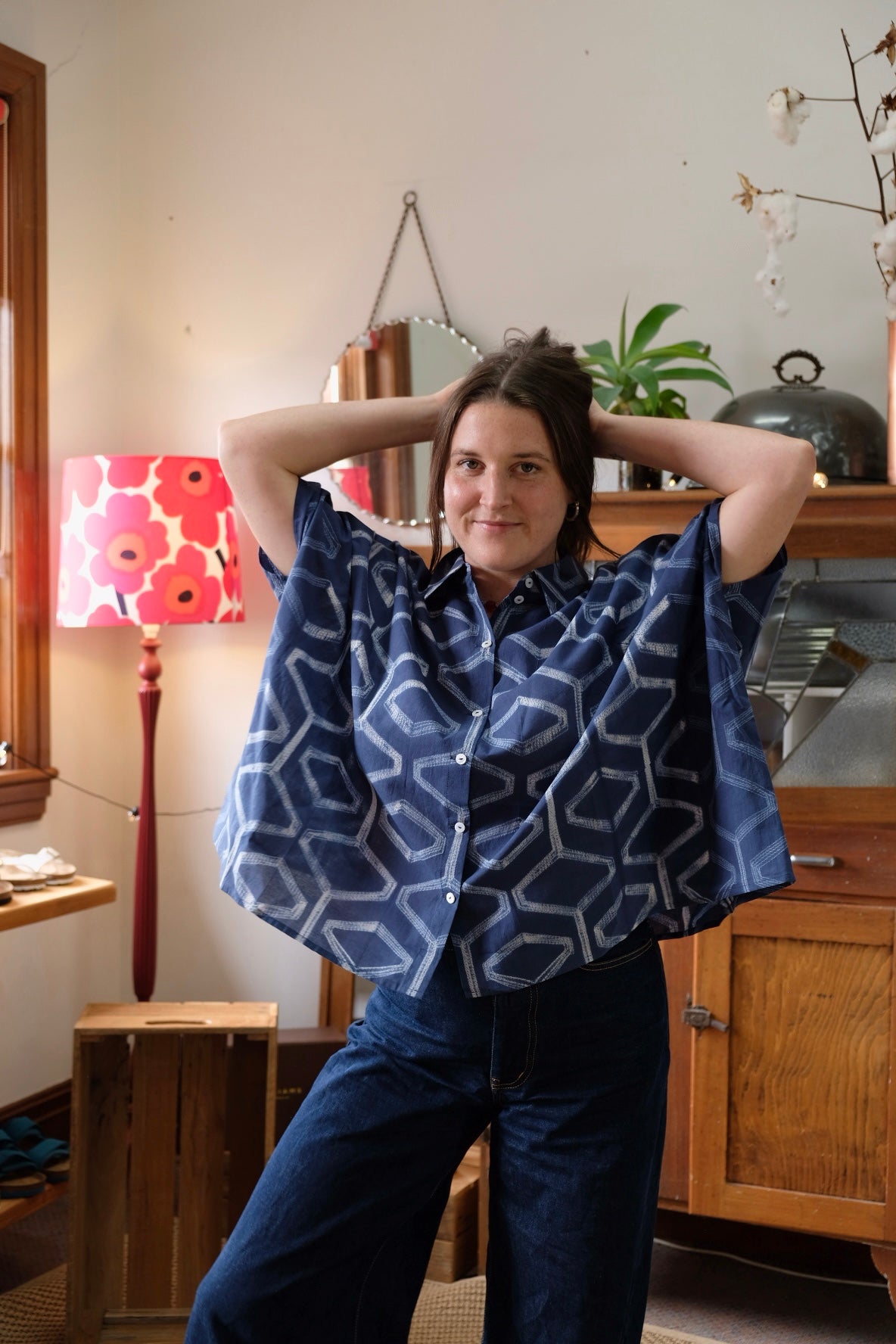 Square Cut Shirt Indigo