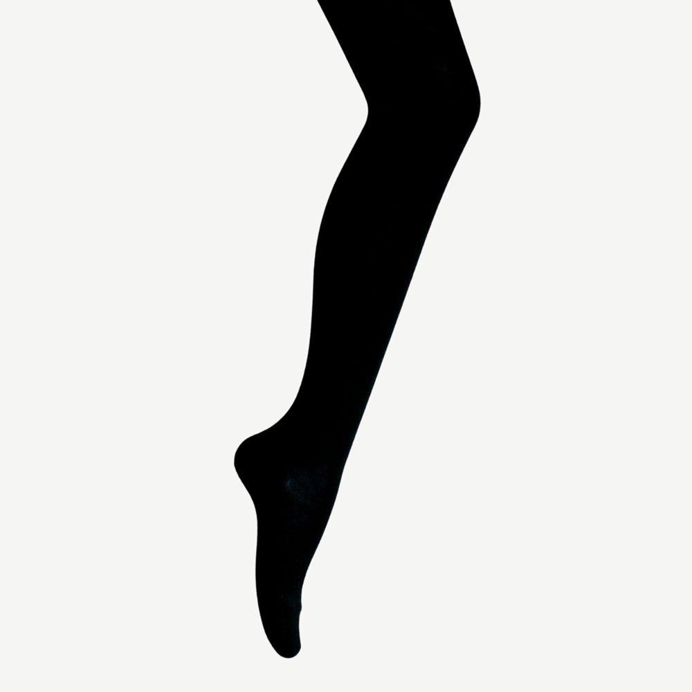 Merino Wool Flat Knit Essential Tights - Black