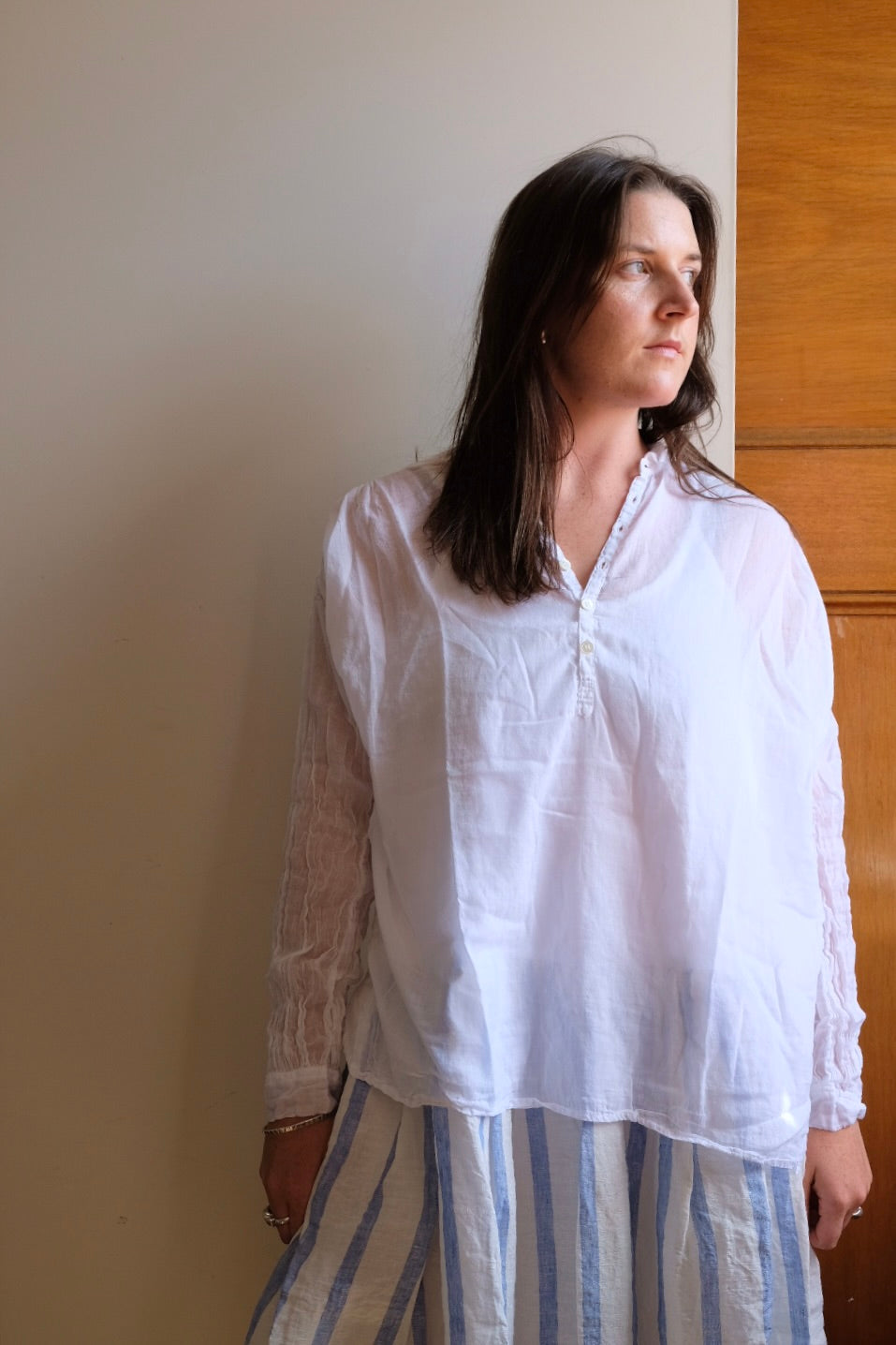 Hill Shirt Cotton Voile - White