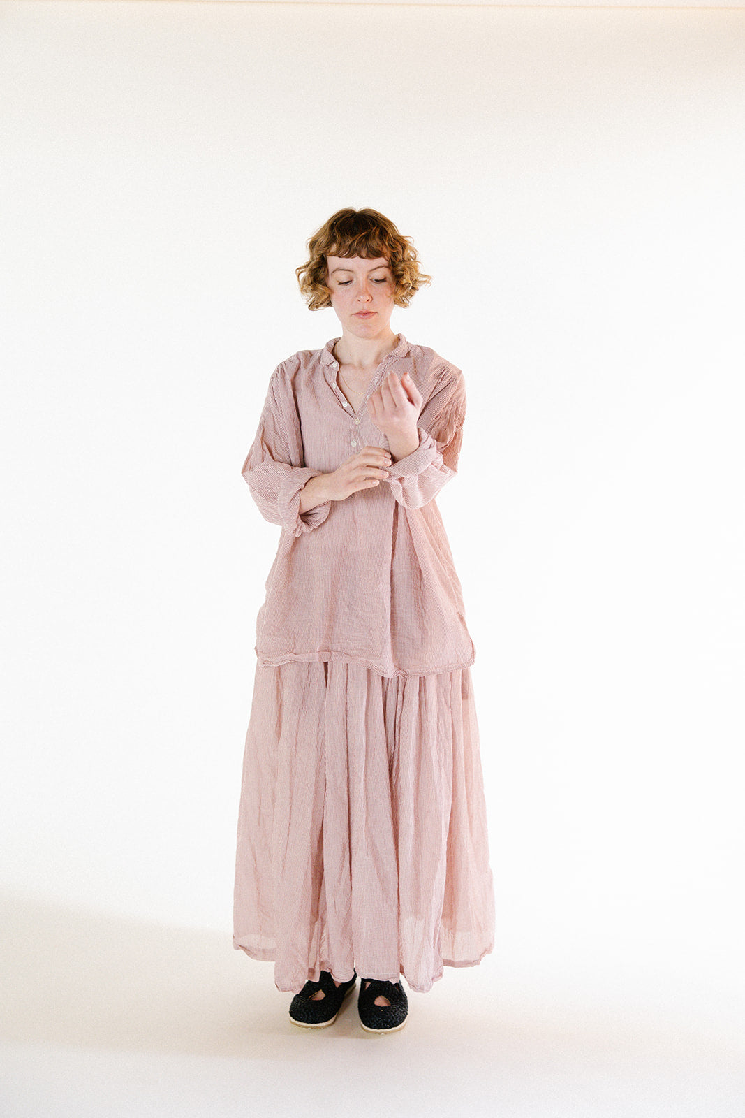 Ulla Skirt - Double Cotton Voile - Candy Stripe