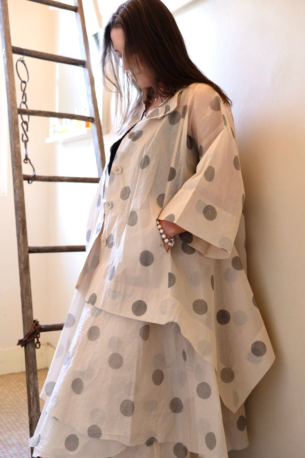 Dotto Duster Jacket - Cotton Organdy Natural
