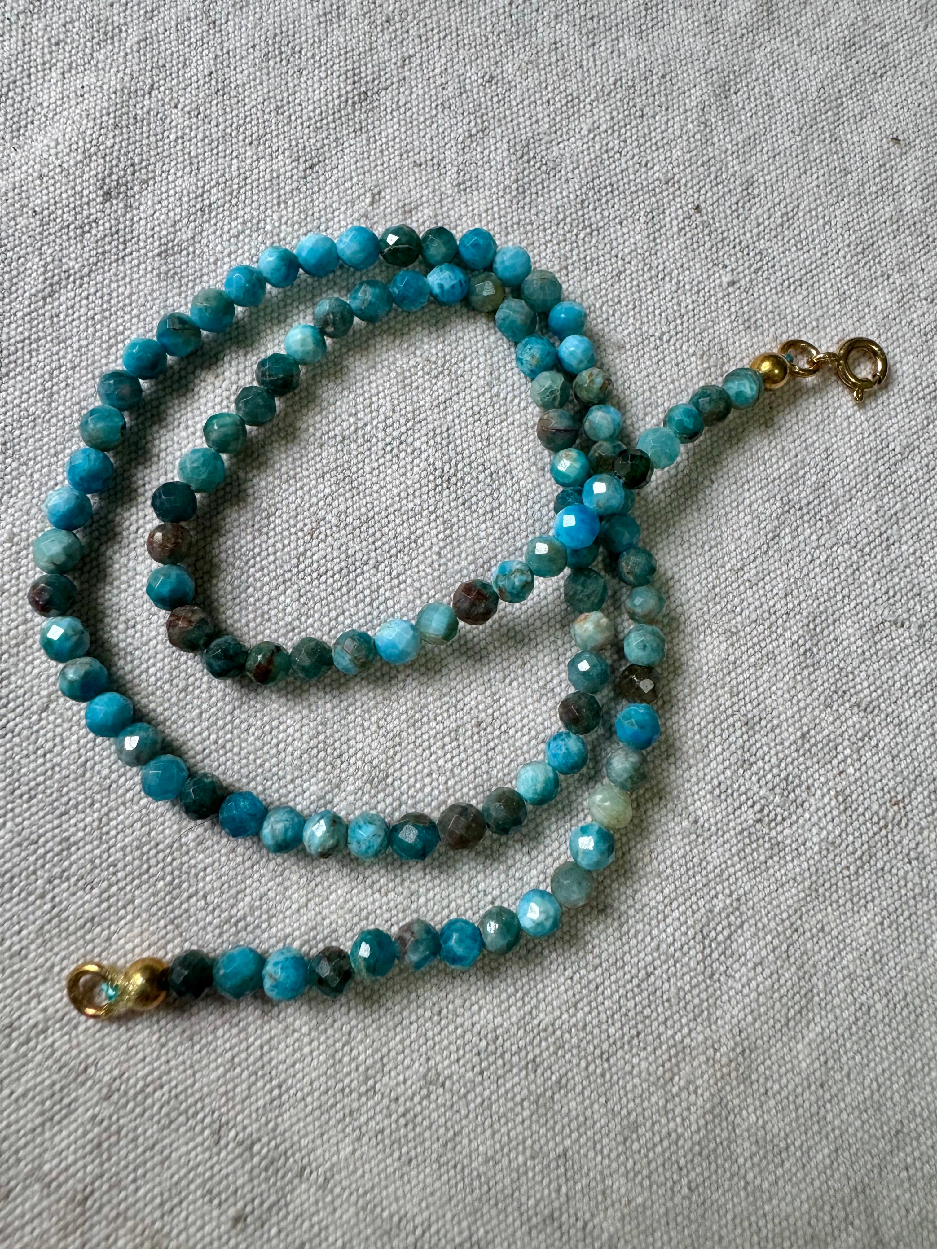 semi-precious stones necklace - large turquoise