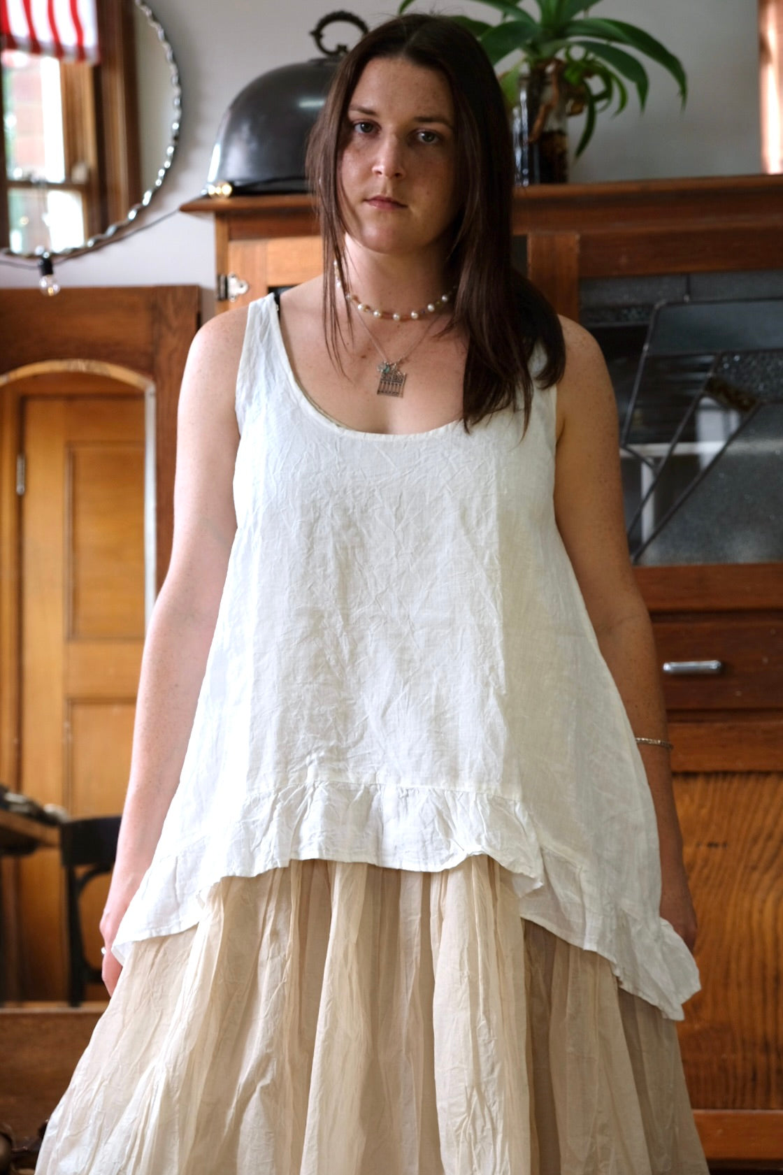 SURI CAMISOLE - LINEN - white