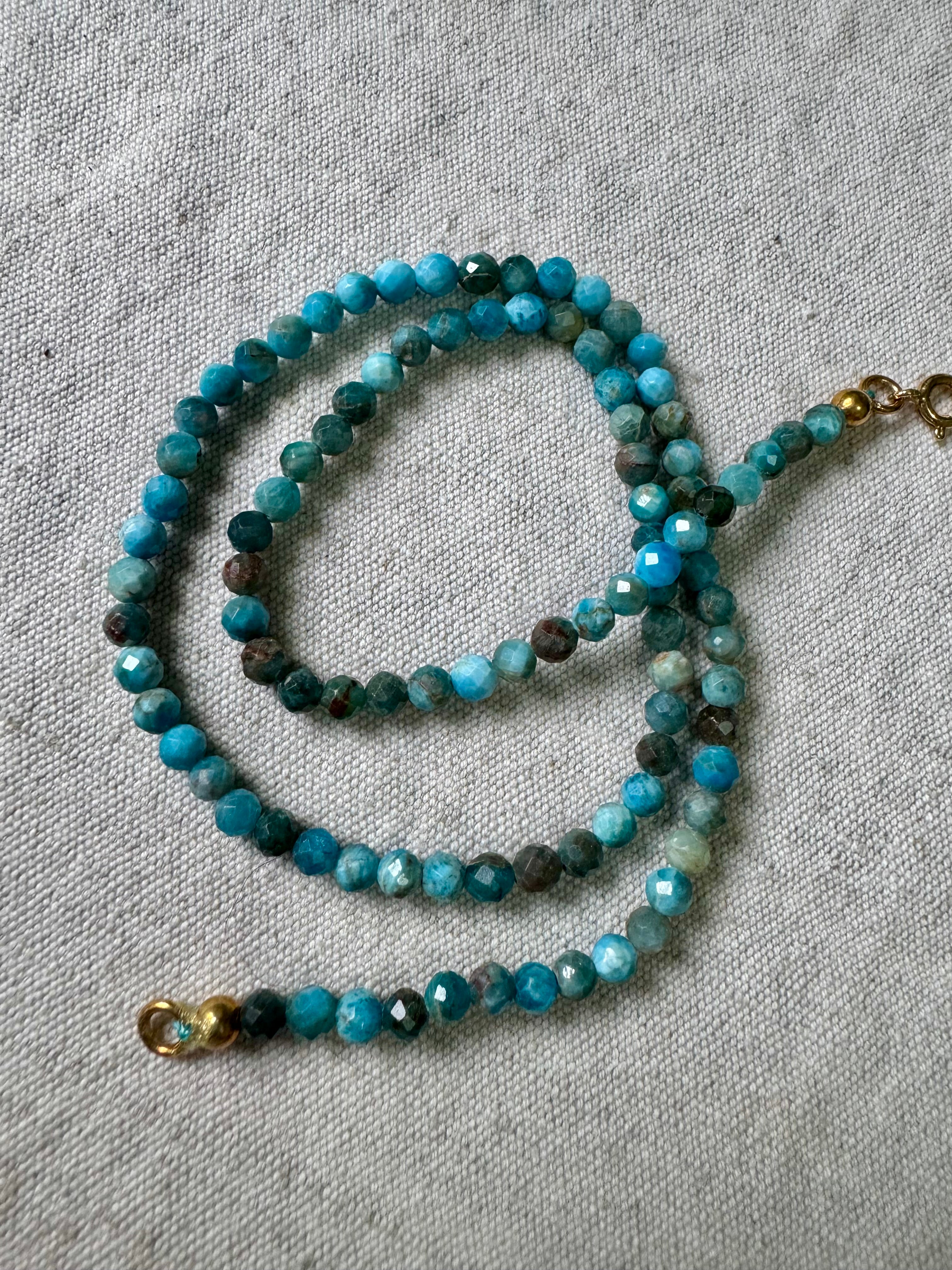 semi-precious stones necklace - large turquoise