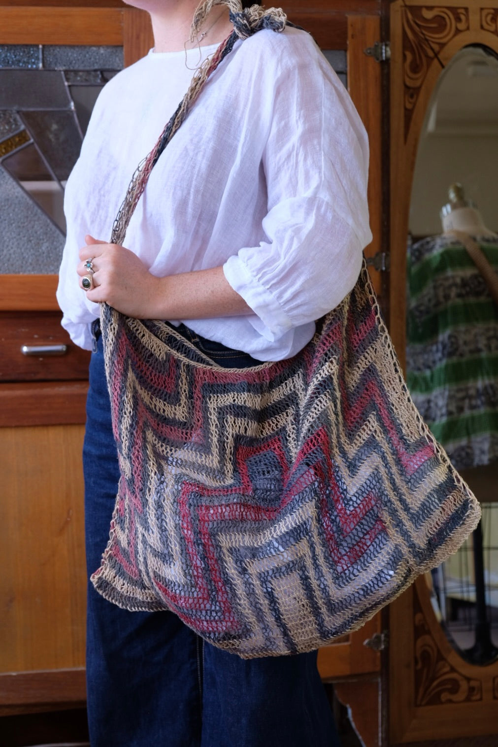 Natural fibre bilum - 00218