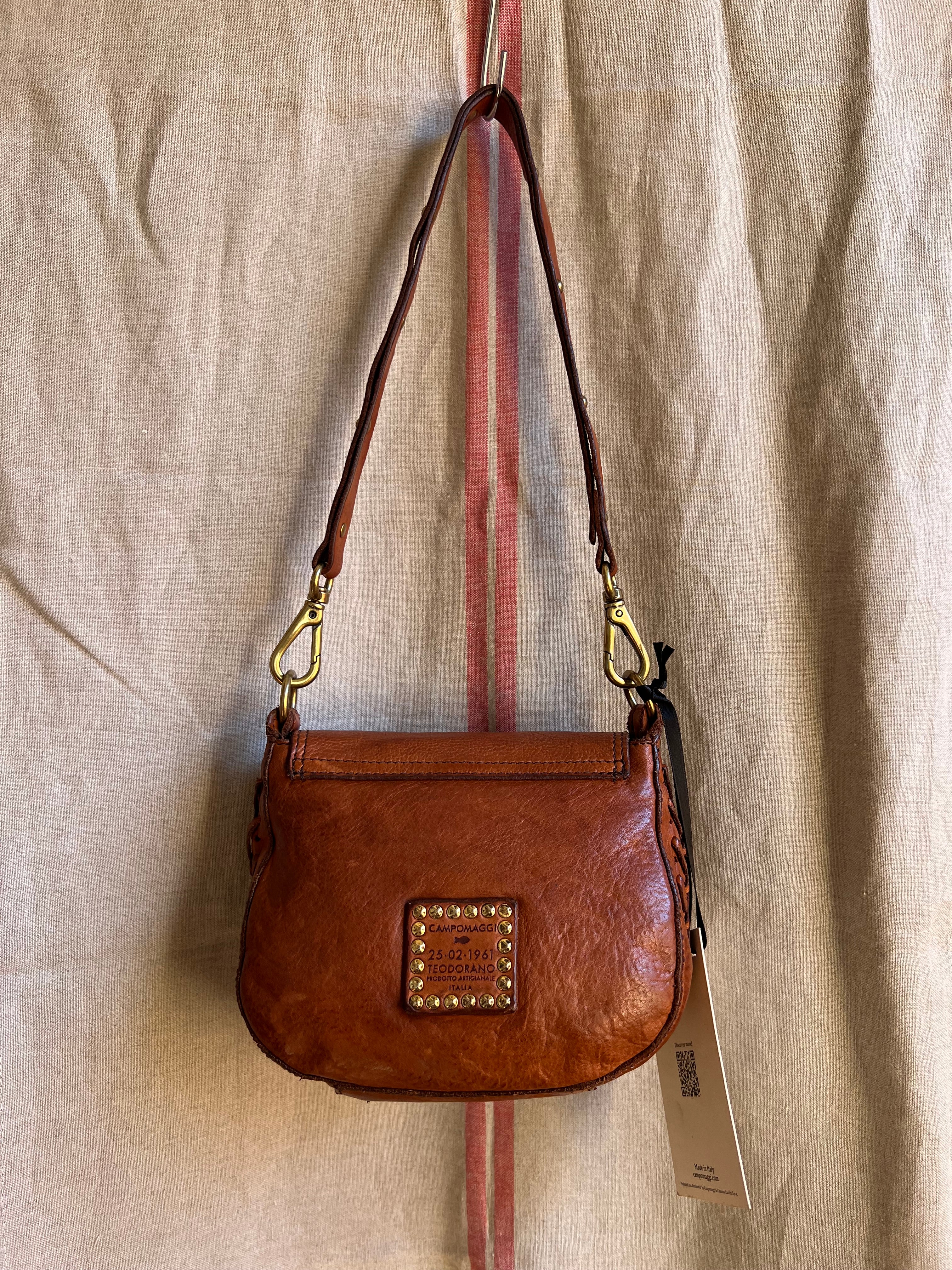Dalia bag with threading - cognac