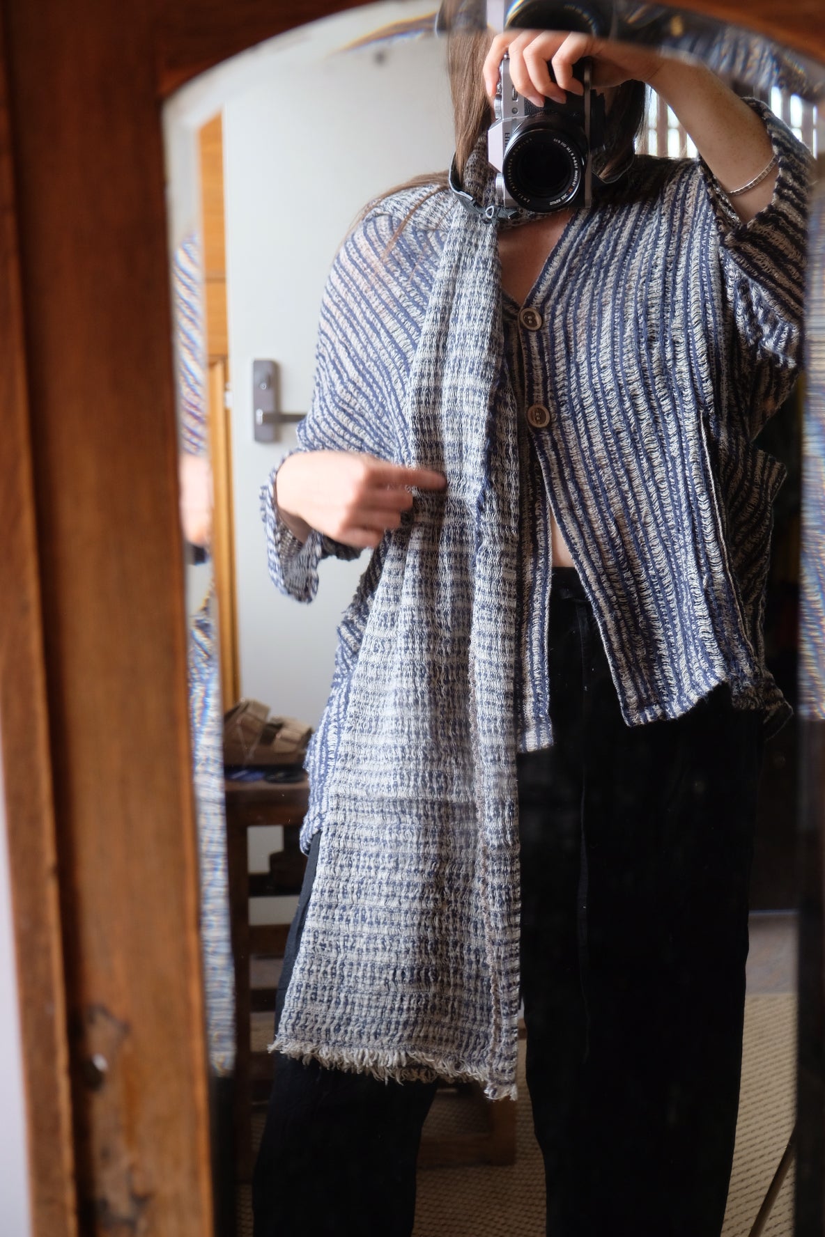 Grand Scarf - Cestino Blue Notte