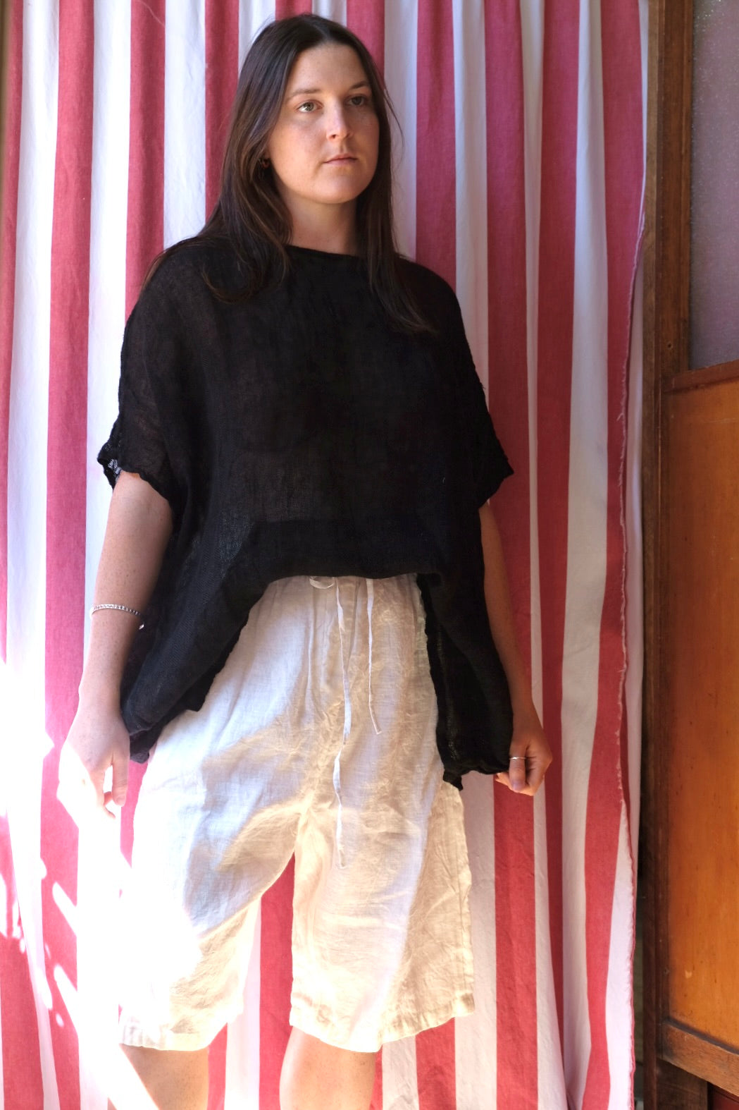 JAYA SHORTS - LINEN - Warm white