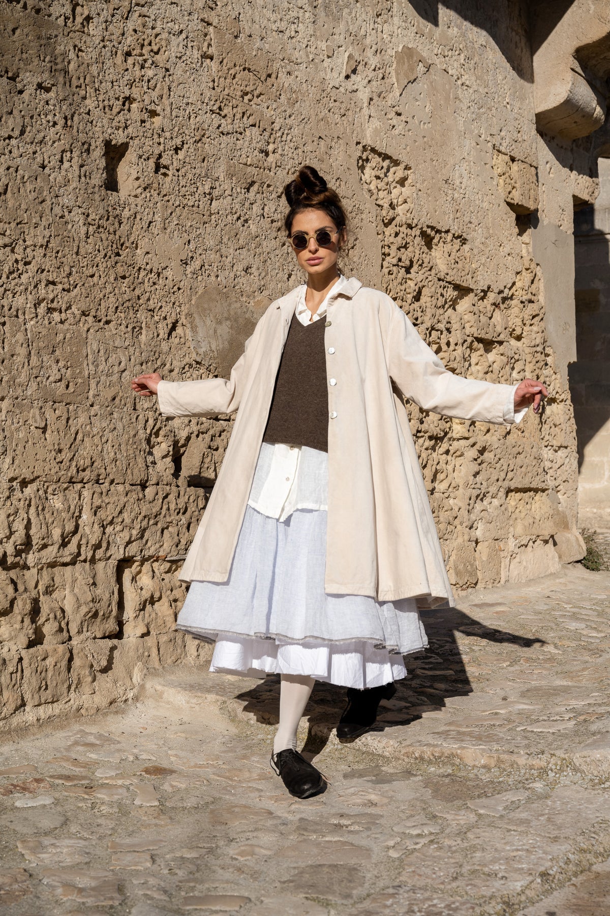 DEVILLE COAT - COTTON VELVET - Fawn