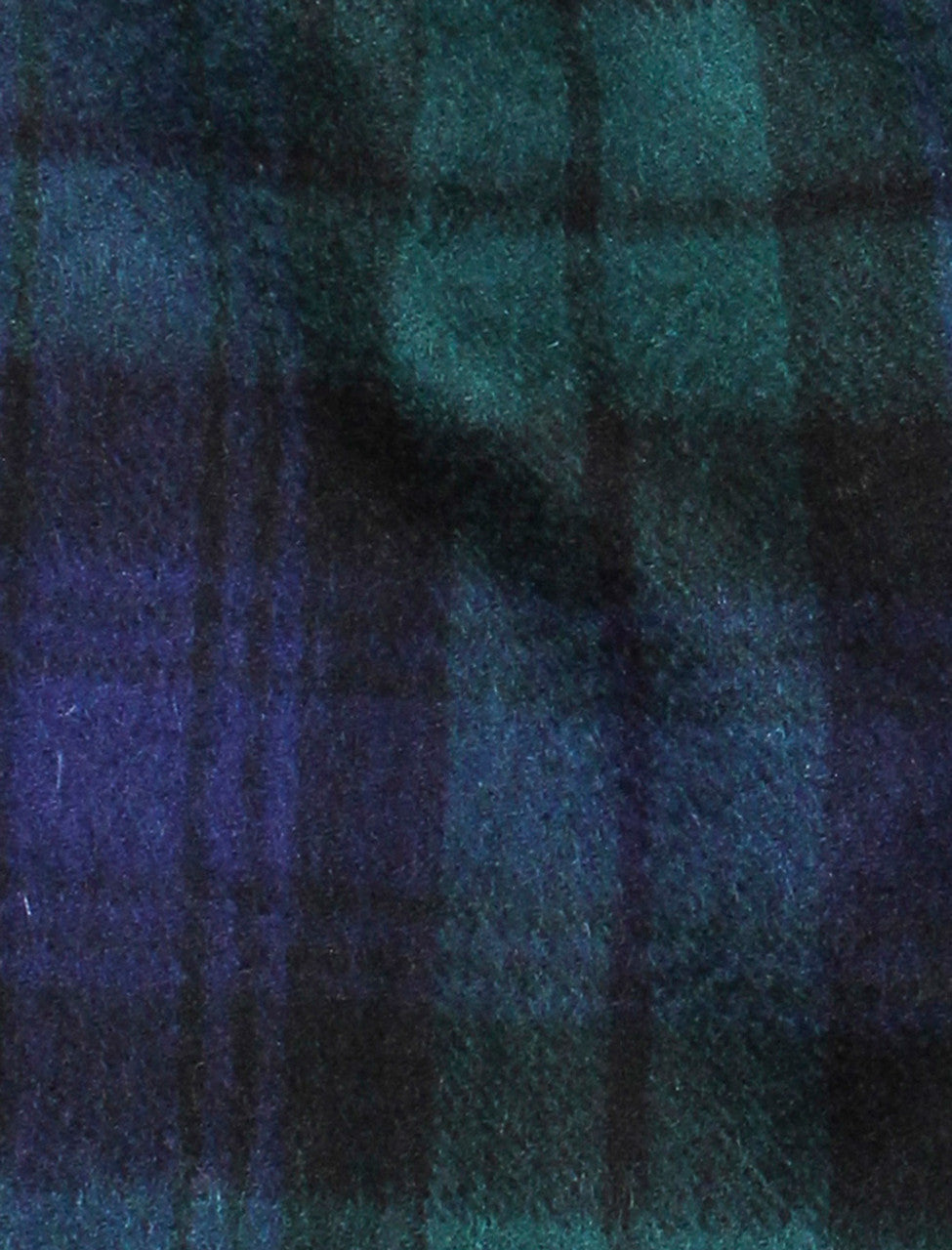Pure Wool Tartan Check Scarf - Blackwatch