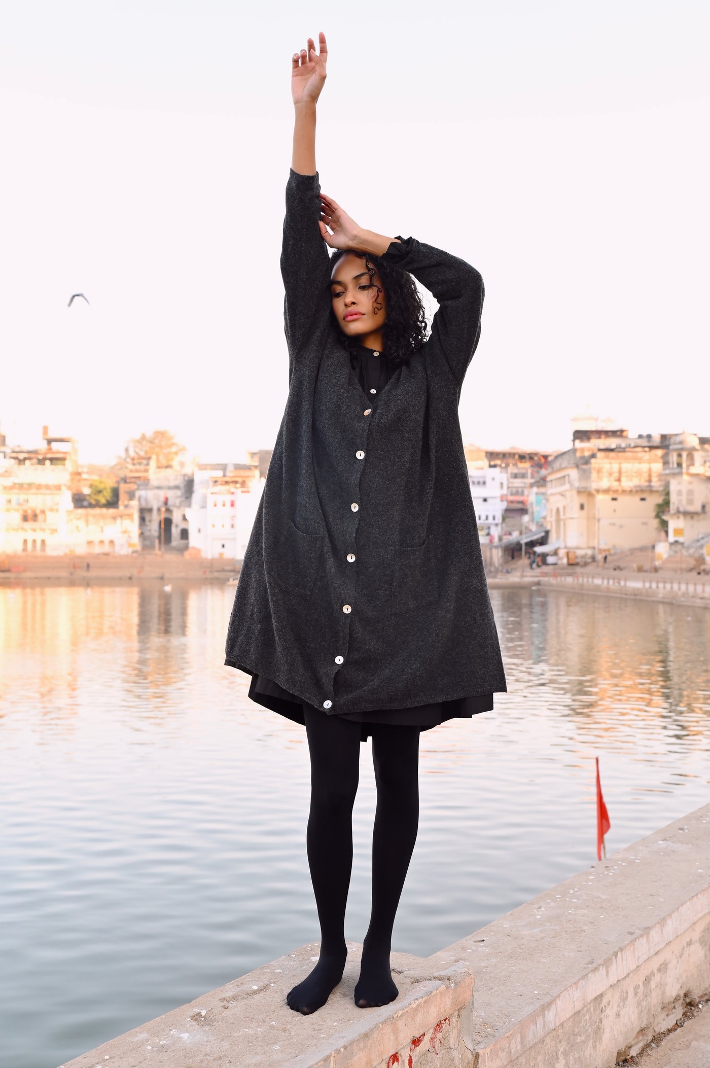 Ellery Wool Cardigan - Black