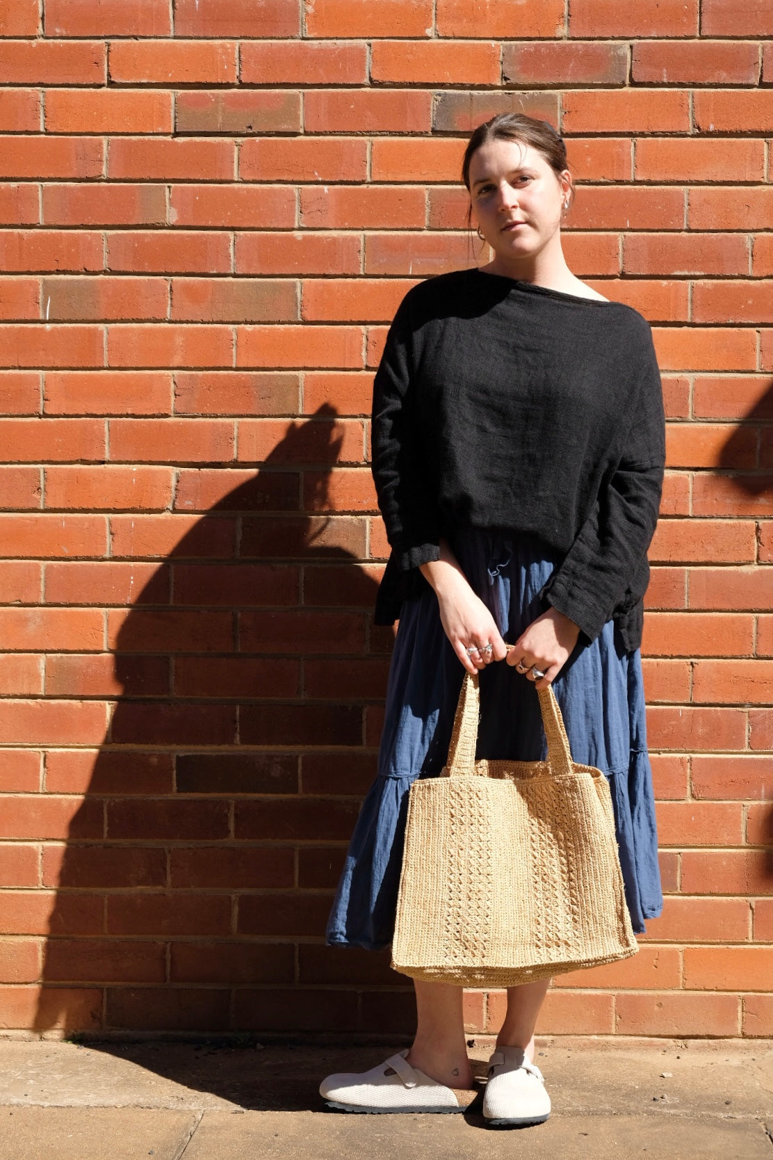 Sailor Boxy Top - Linen Black