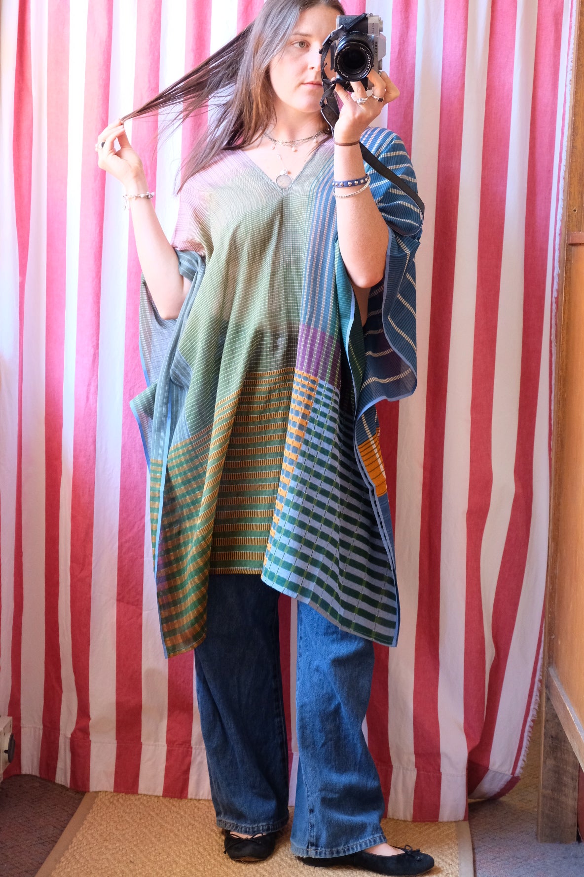 JASON VIBRANT BLUE PURPLE SHORT BEACH Kaftan