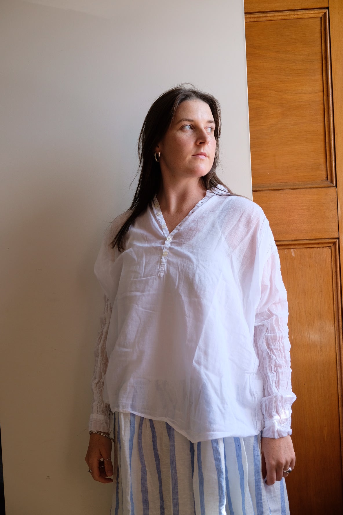 Hill Shirt Cotton Voile - White