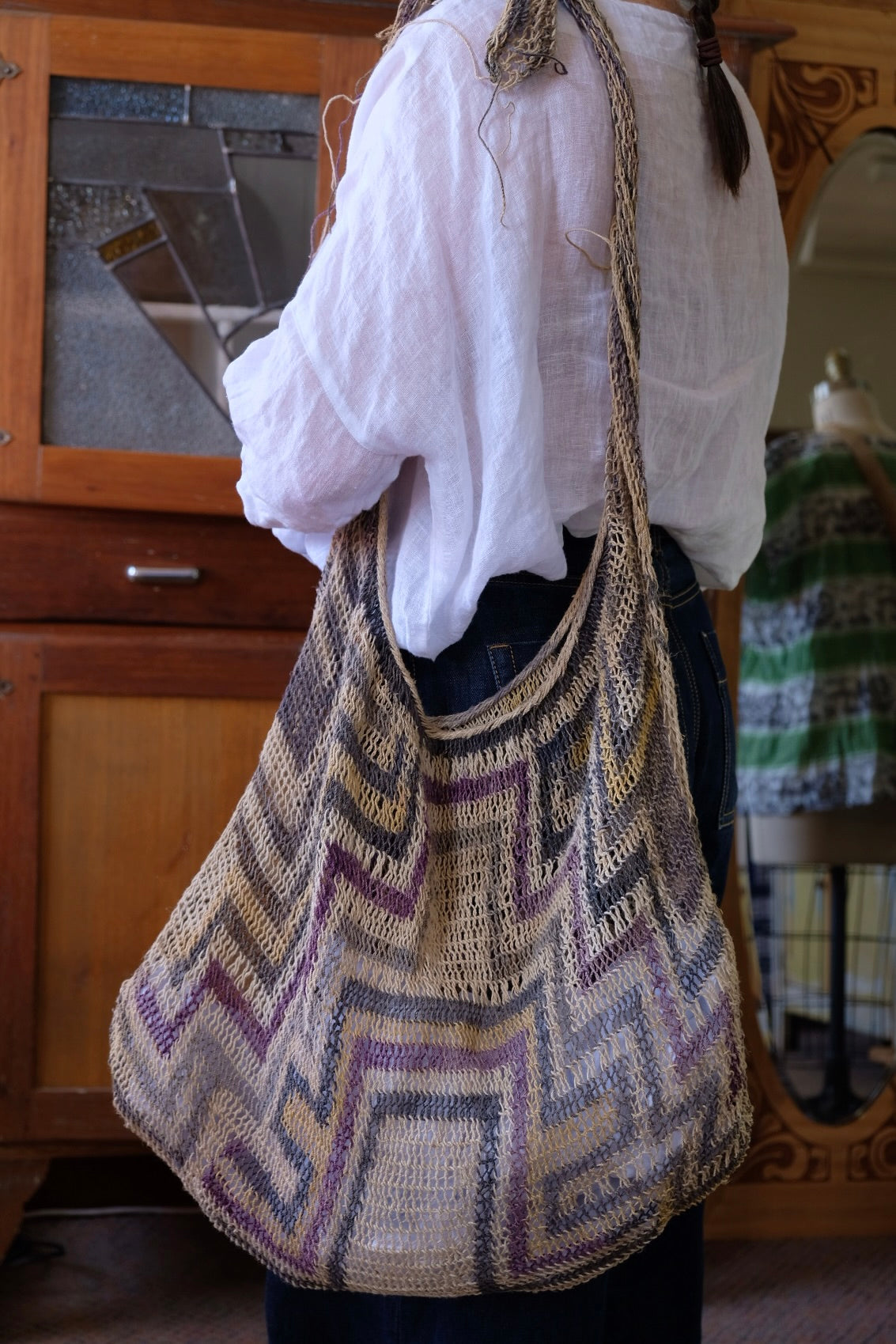 Natural fibre bilum - 00219