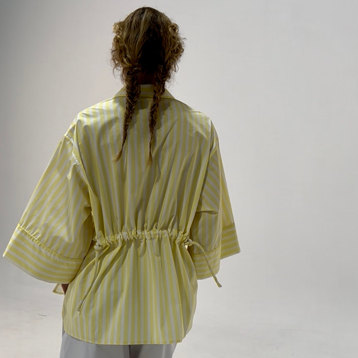 Emily Shirt | Lemon Stripe poplin