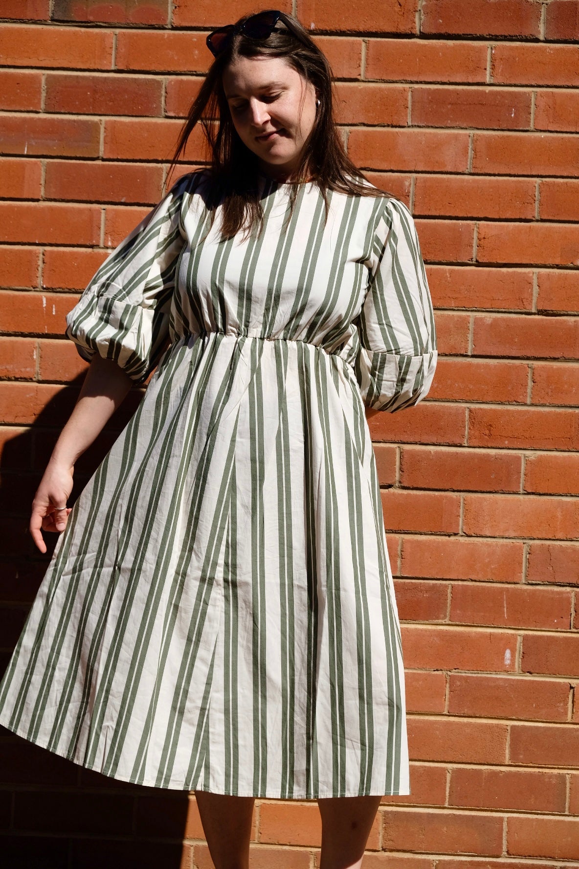 JOAN DRESS - Forest Stripe