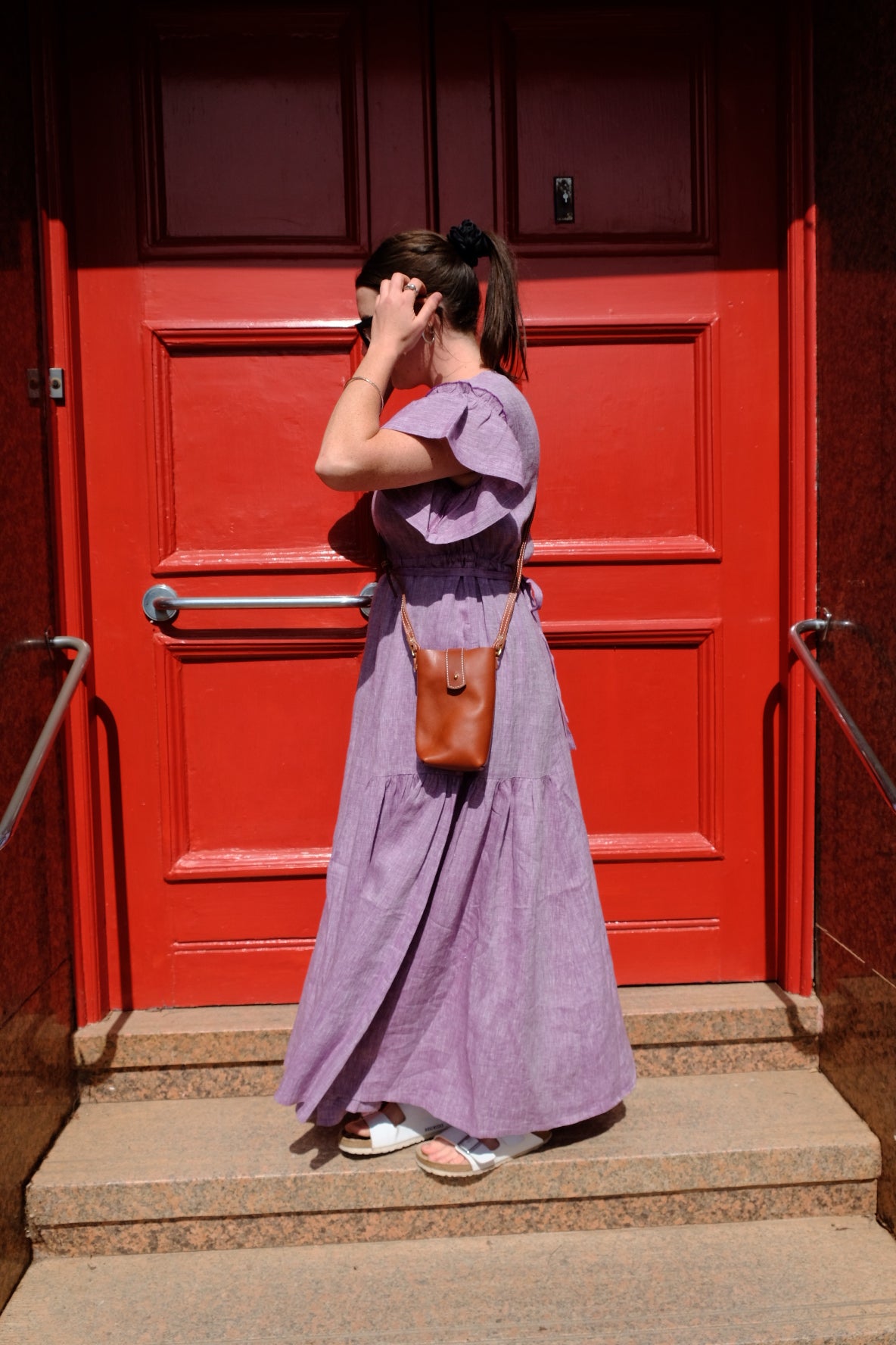 Valentina Maxi Dress - Lilac/White Cross Dye