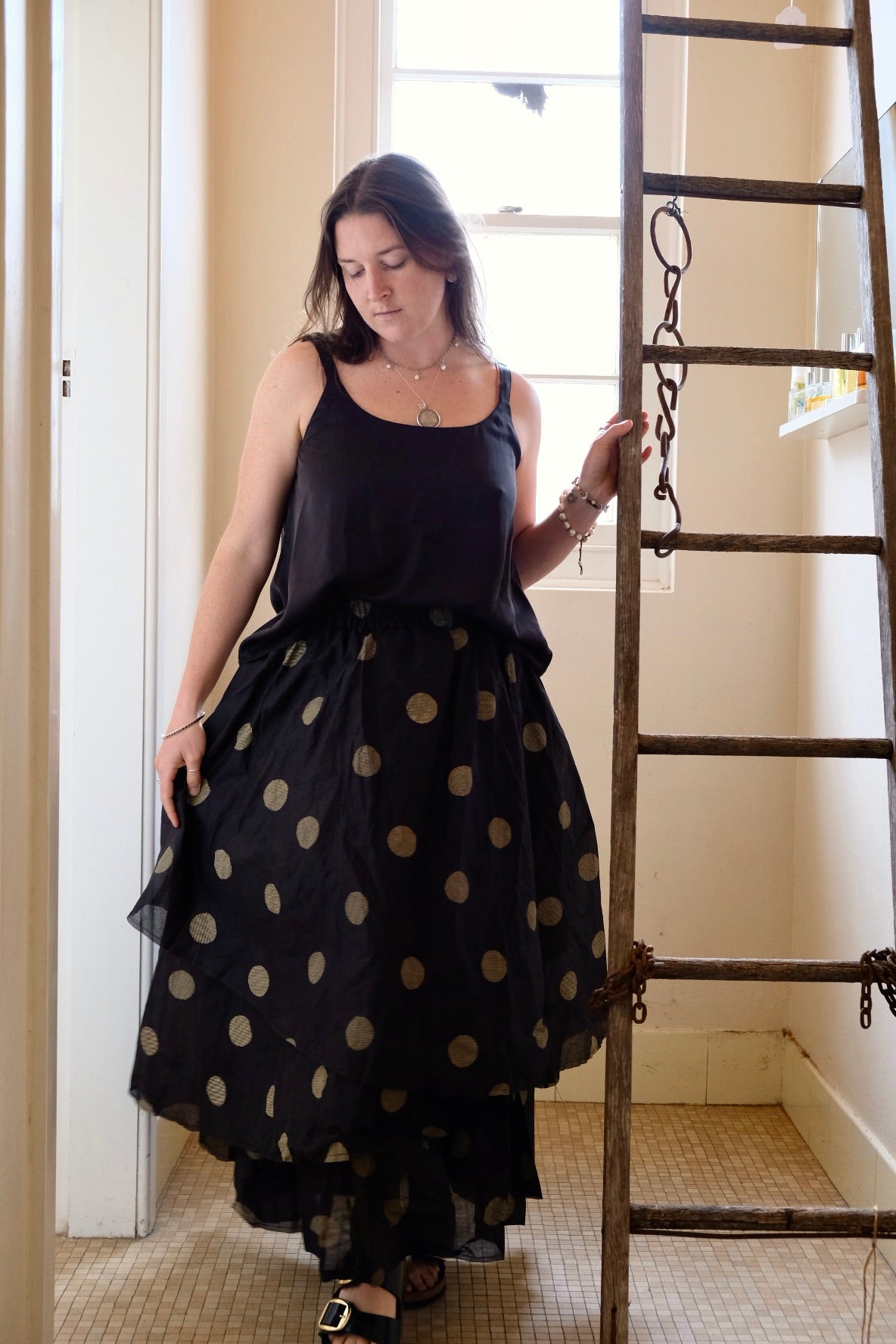 Dotto Layer Skirt - Cotton Organdy Black