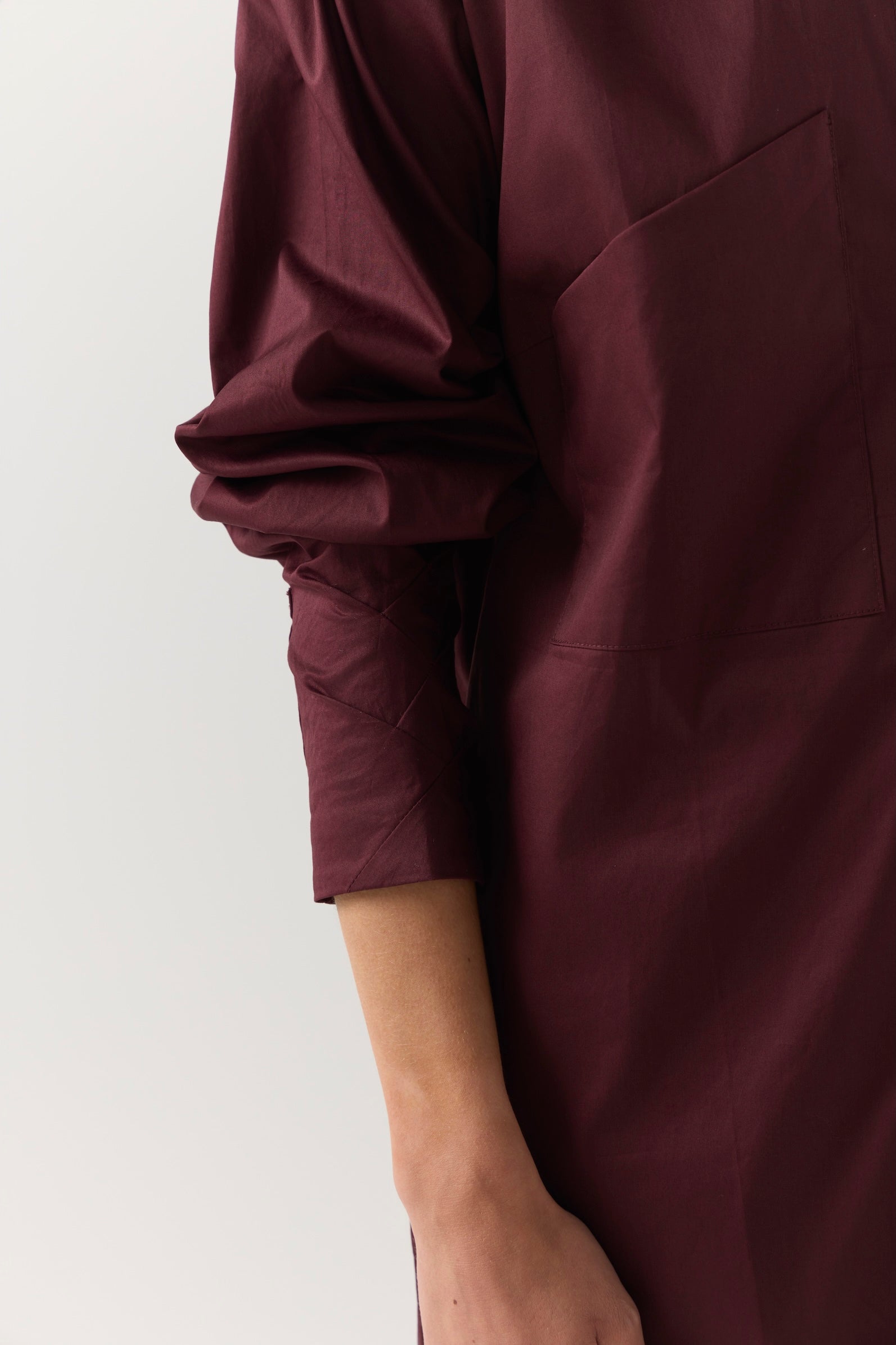 Dolly Dress | Burgundy poplin