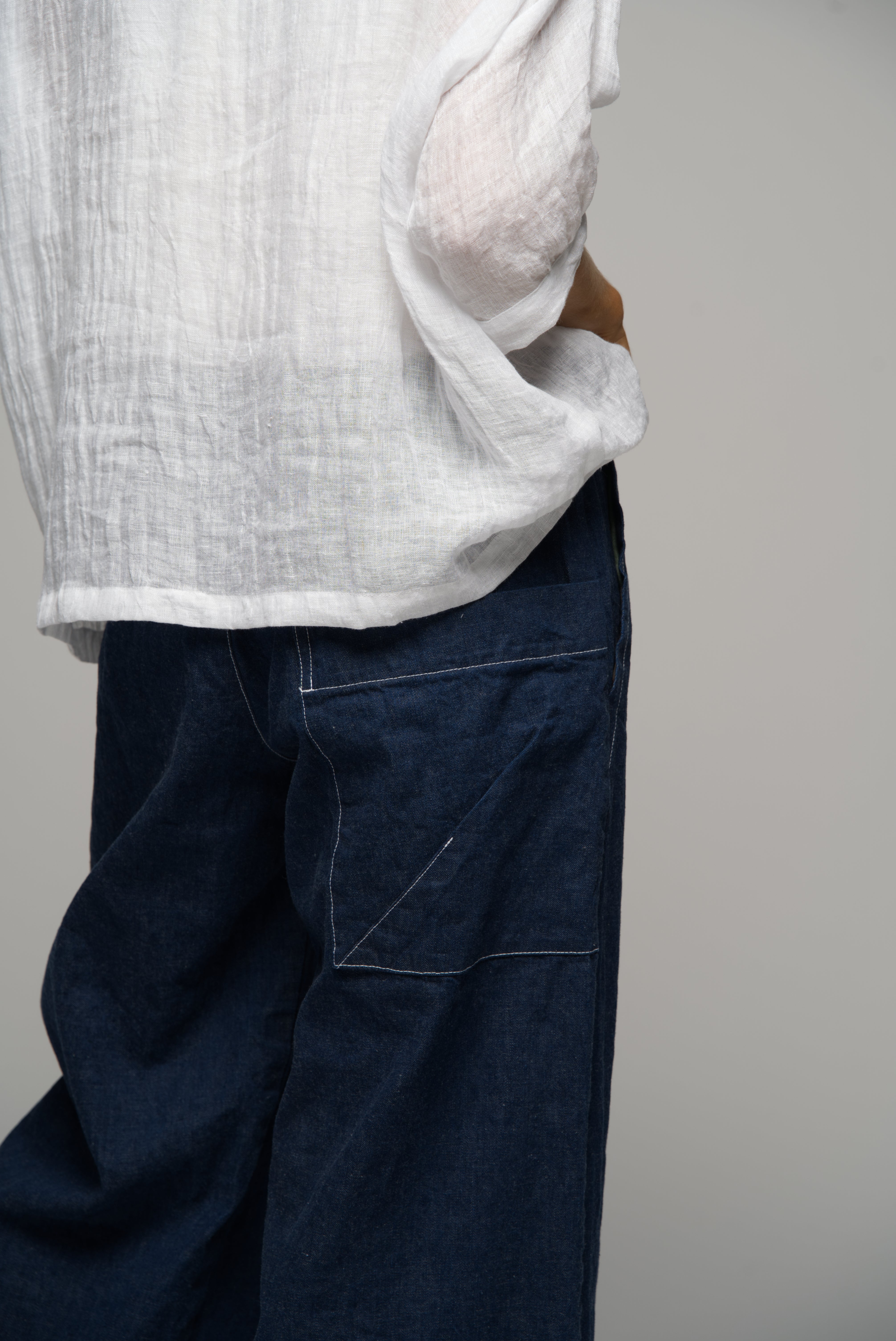 Jane top - white gauze linen