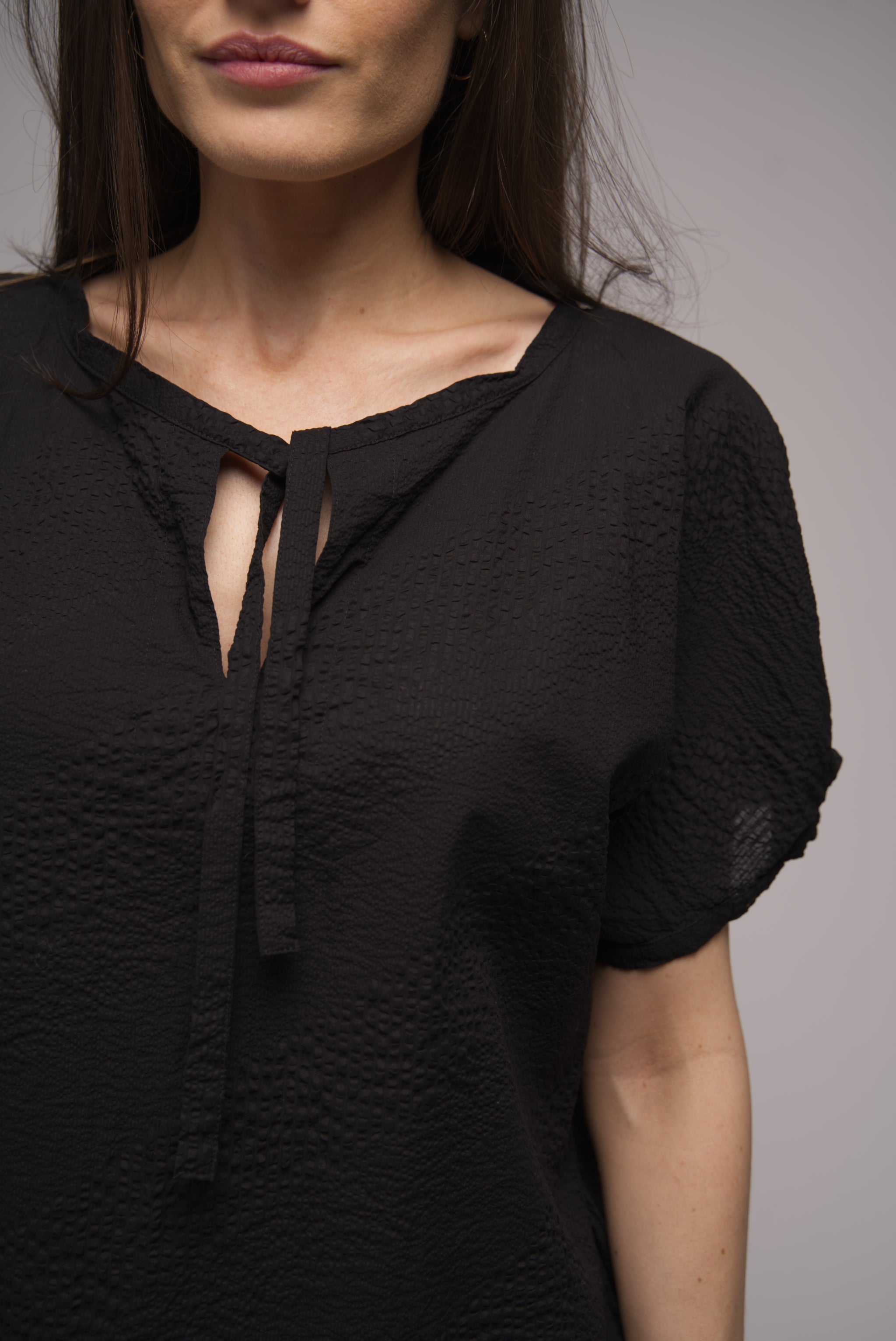 Dahlia Cotton Top - Black