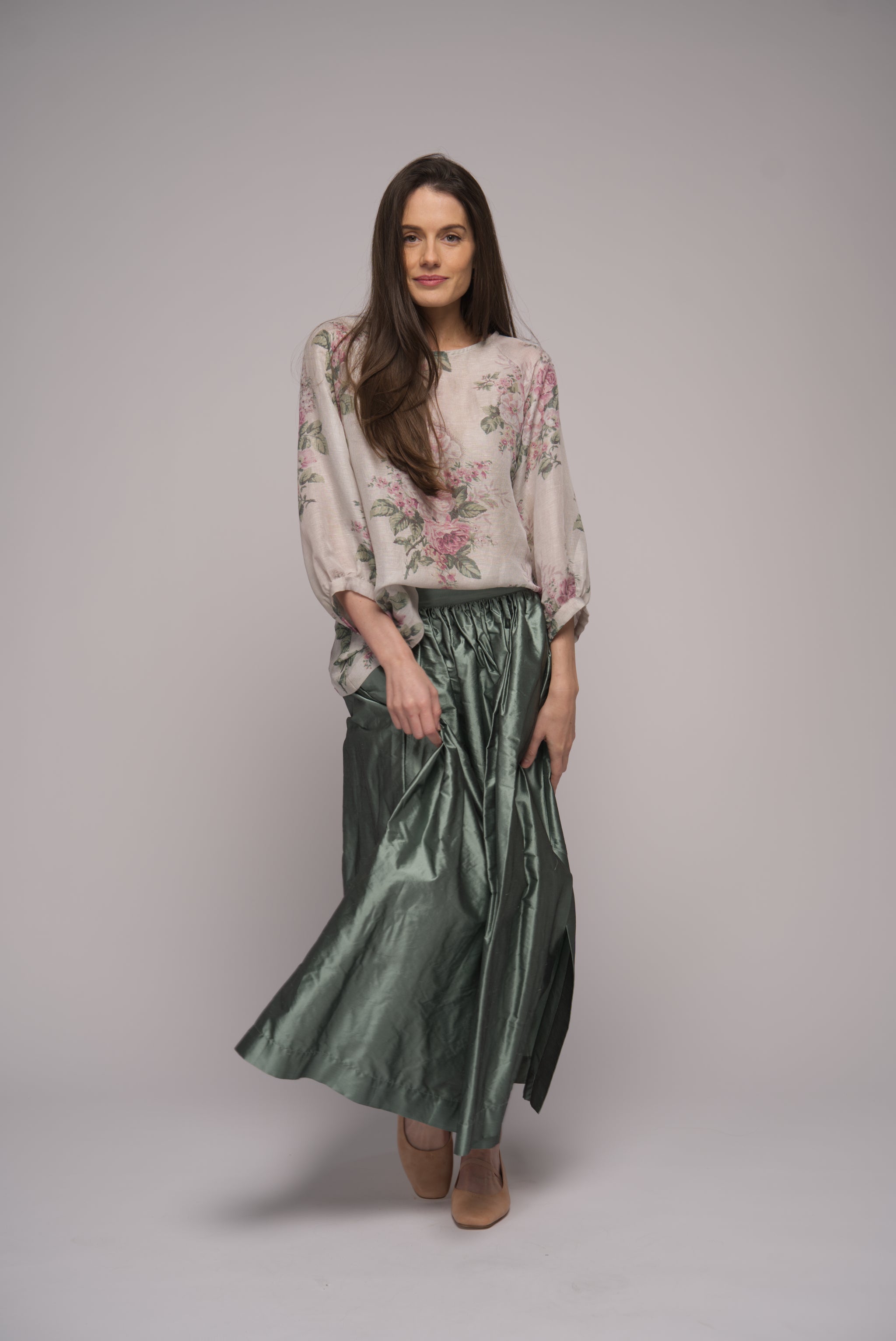 Tallulah Silk Skirt - Abyss