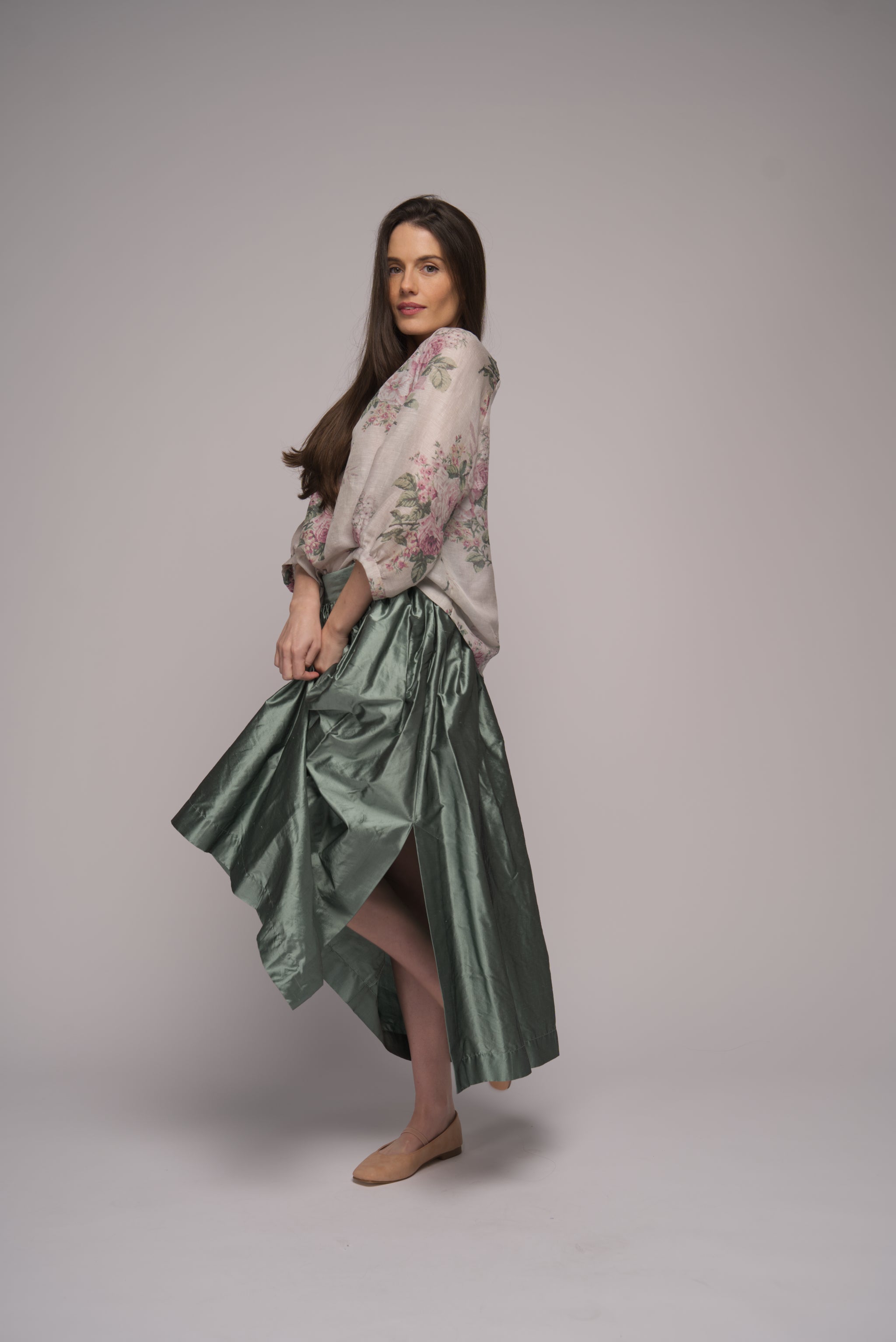 Tallulah Silk Skirt - Abyss