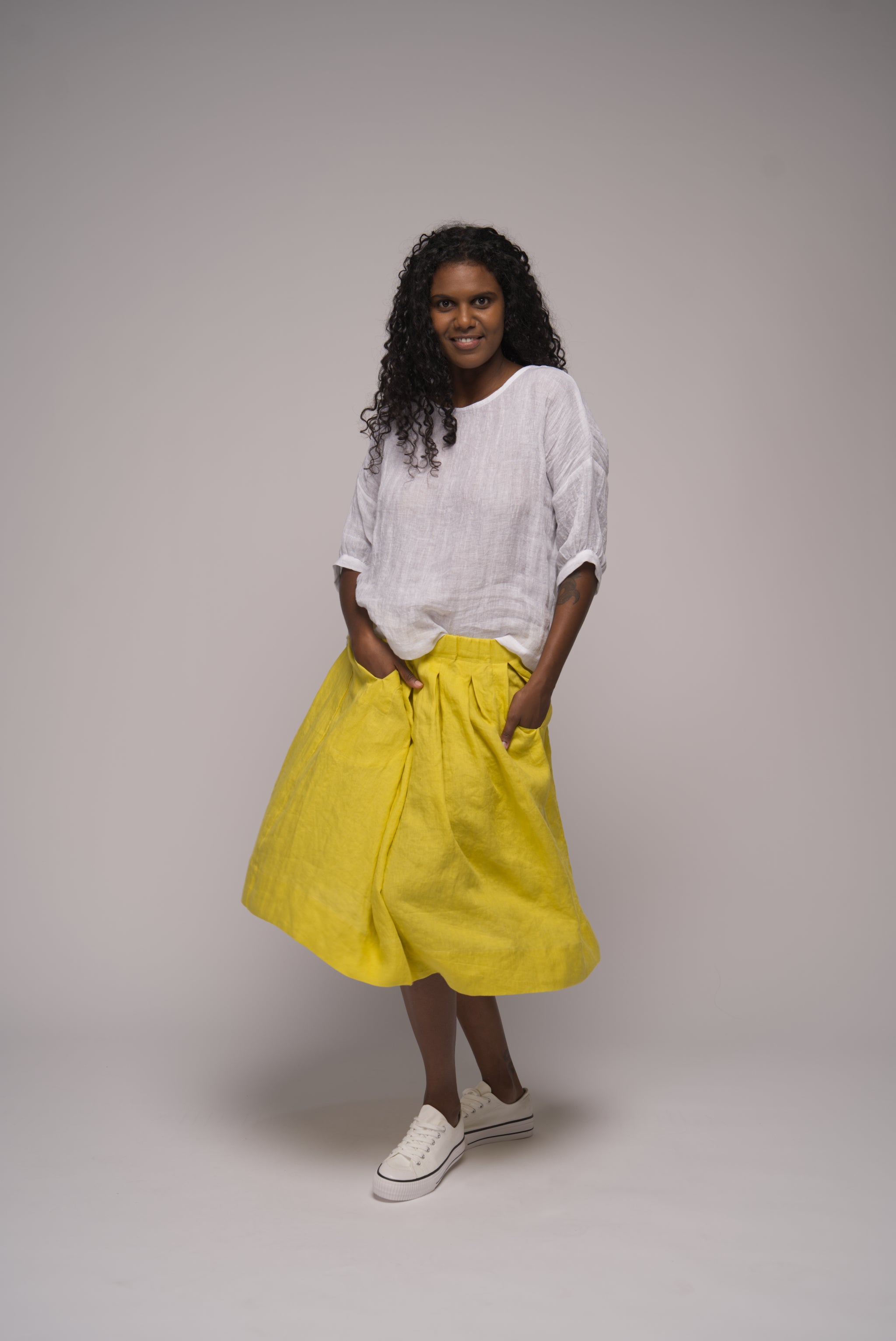 Daffodil Linen Skirt