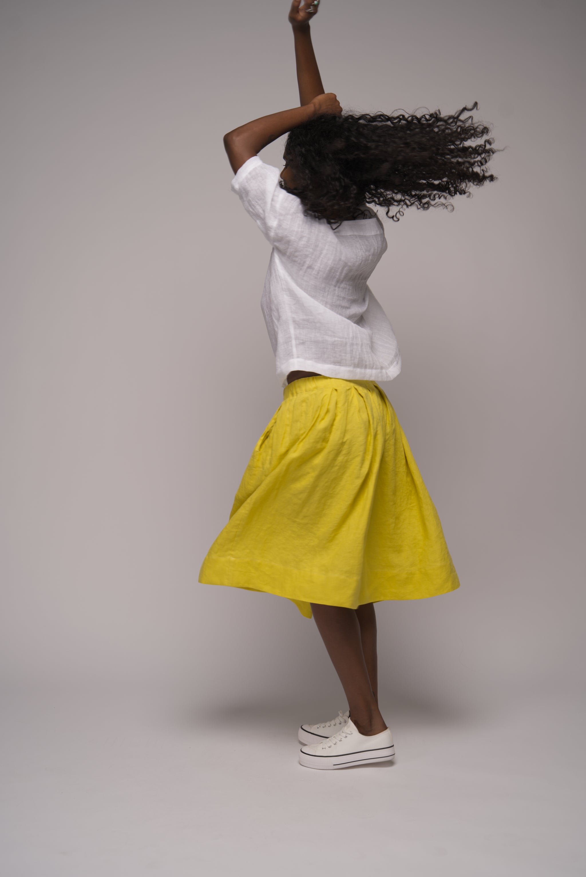 Daffodil Linen Skirt