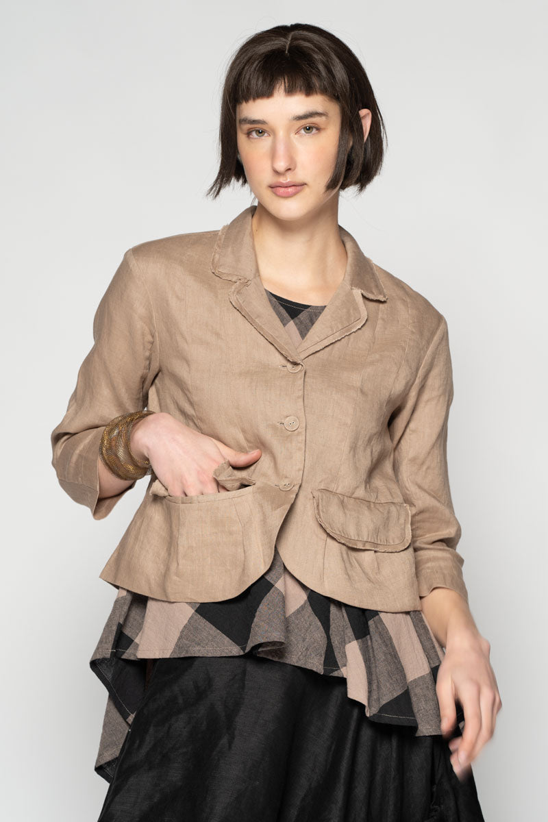Ouna Jacket - Taupe Linen