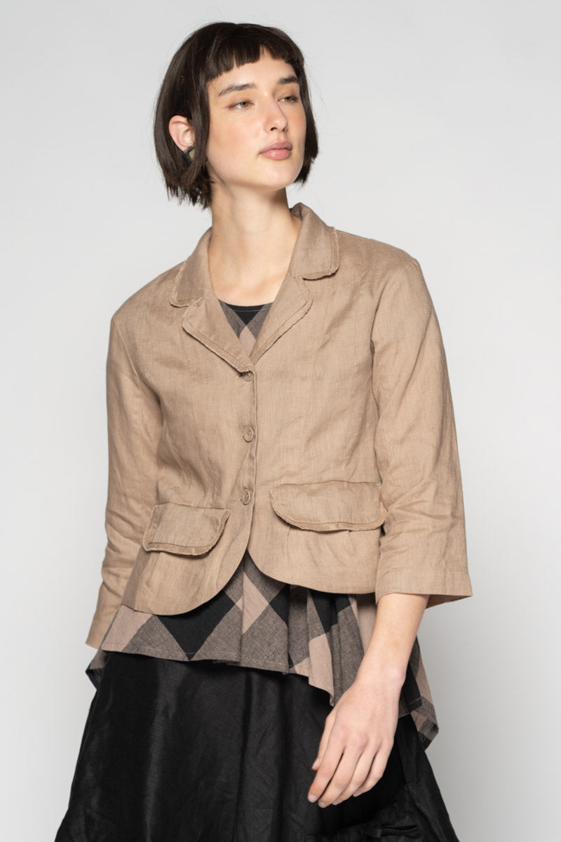 Ouna Jacket - Taupe Linen